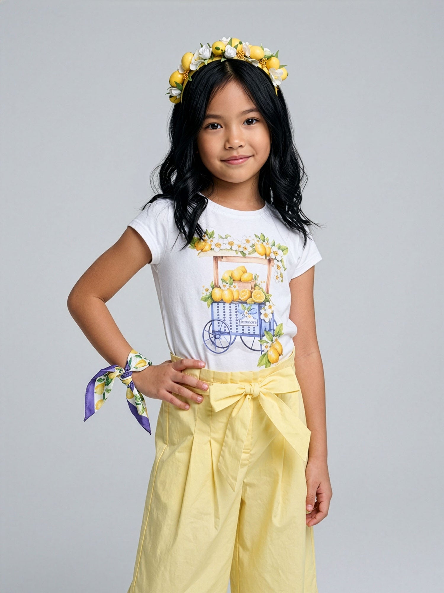 Monnalisa - Girls’ T-Shirt with lemon print-71G605