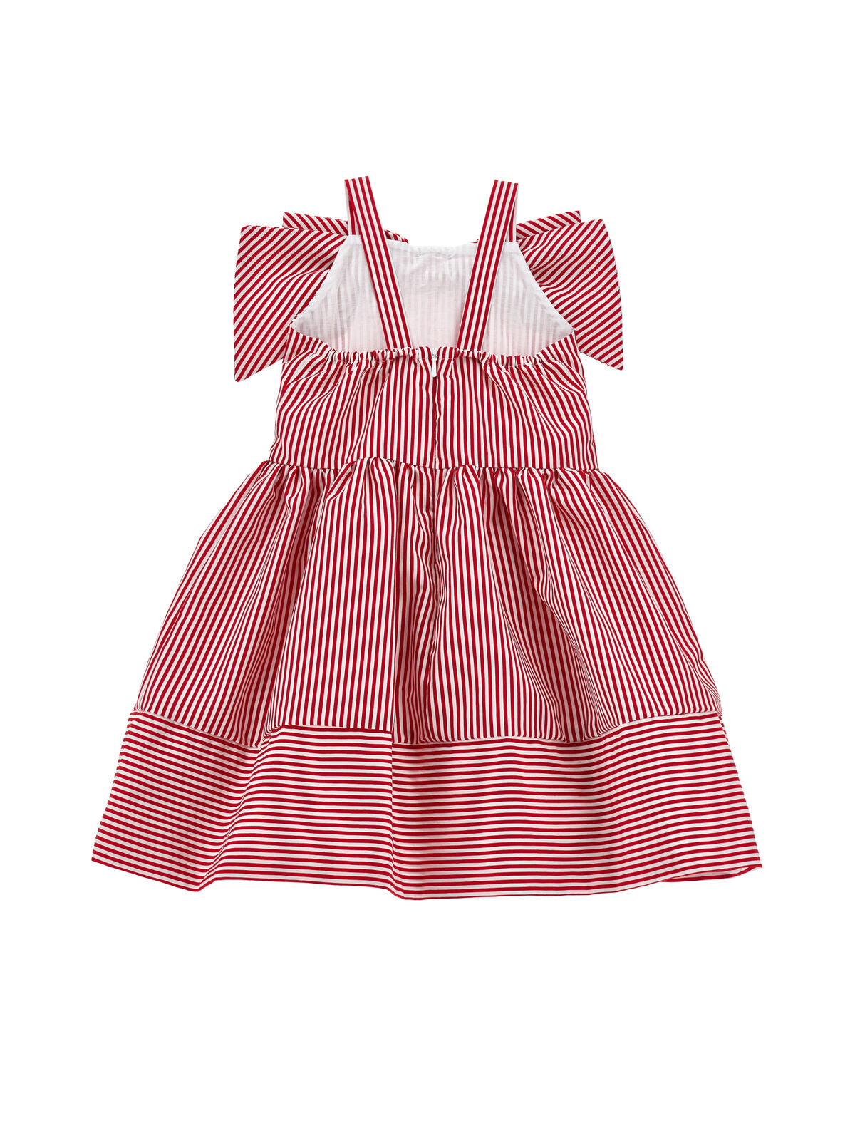 Monnalisa striped dress with bow for little girl-11G914