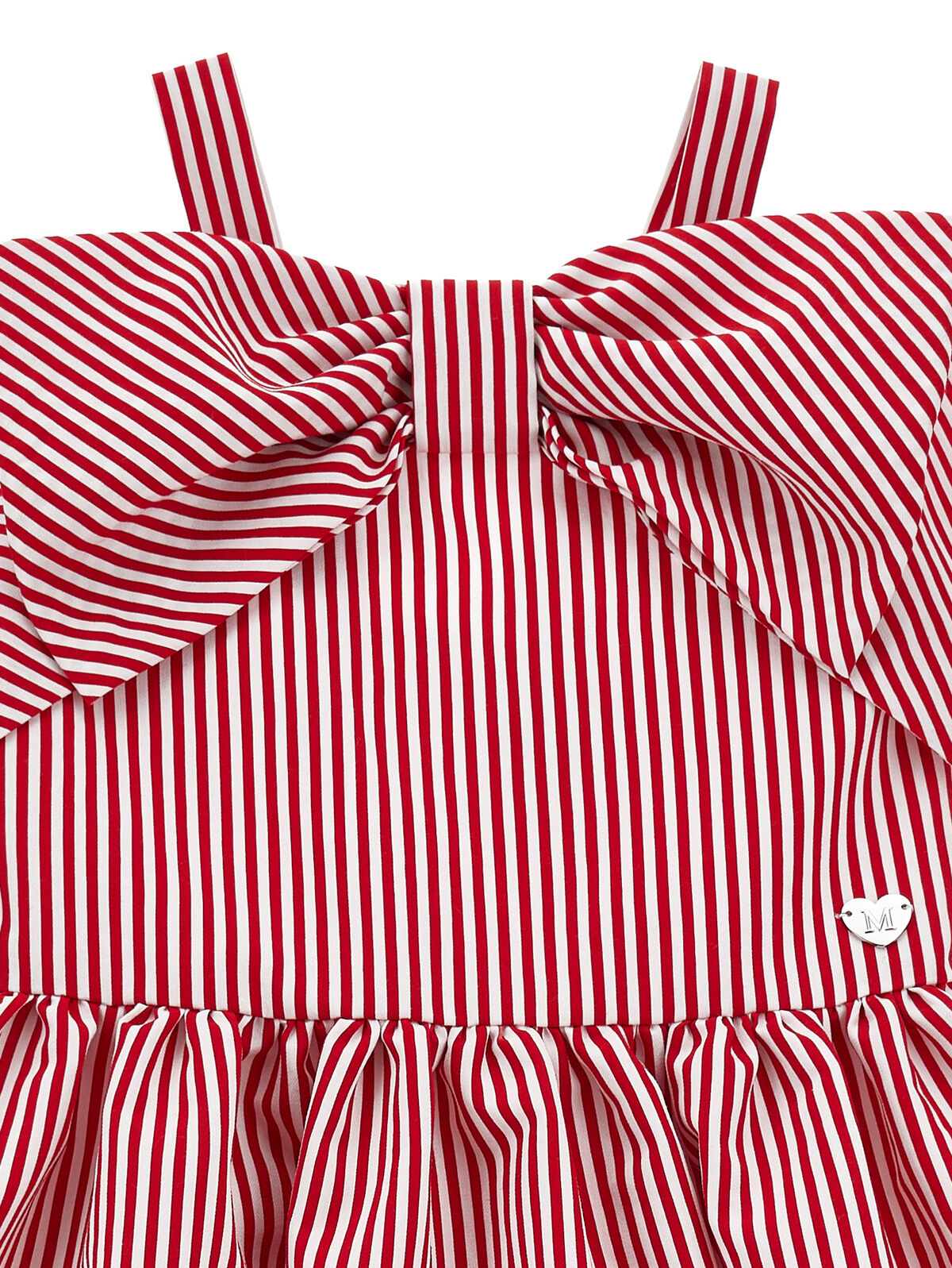 Monnalisa striped dress with bow for little girl-11G914