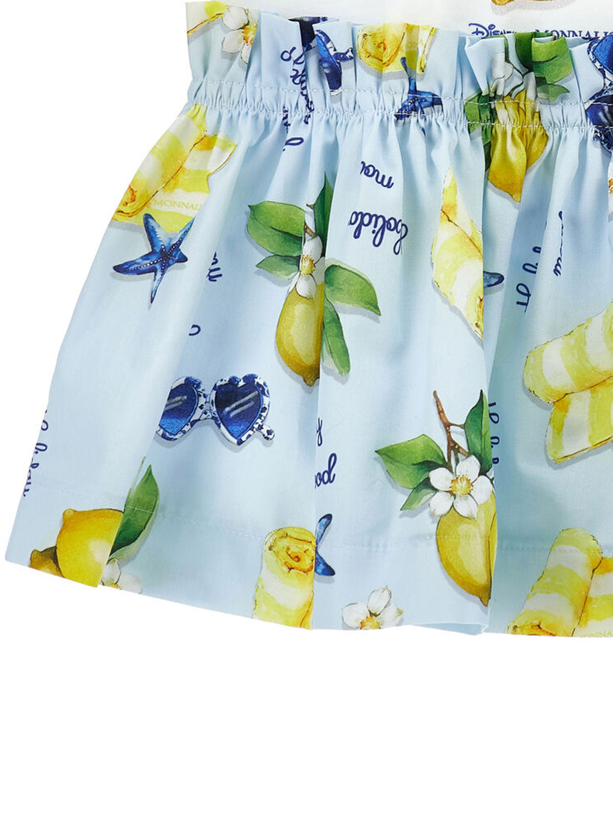 Monnalisa-Girls’ Dress with lemon print & rhinestone