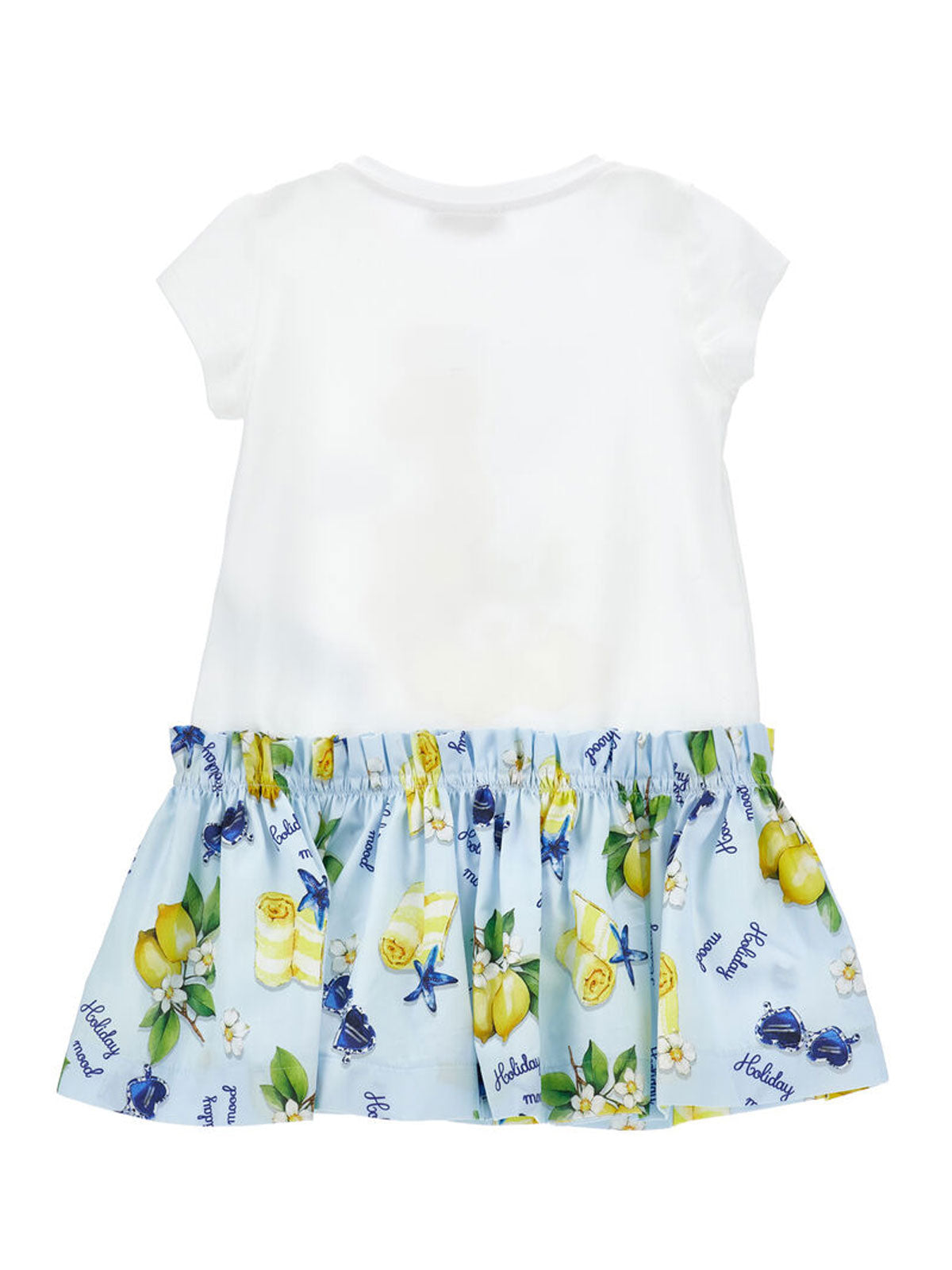 Monnalisa-Girls’ Dress with lemon print & rhinestone