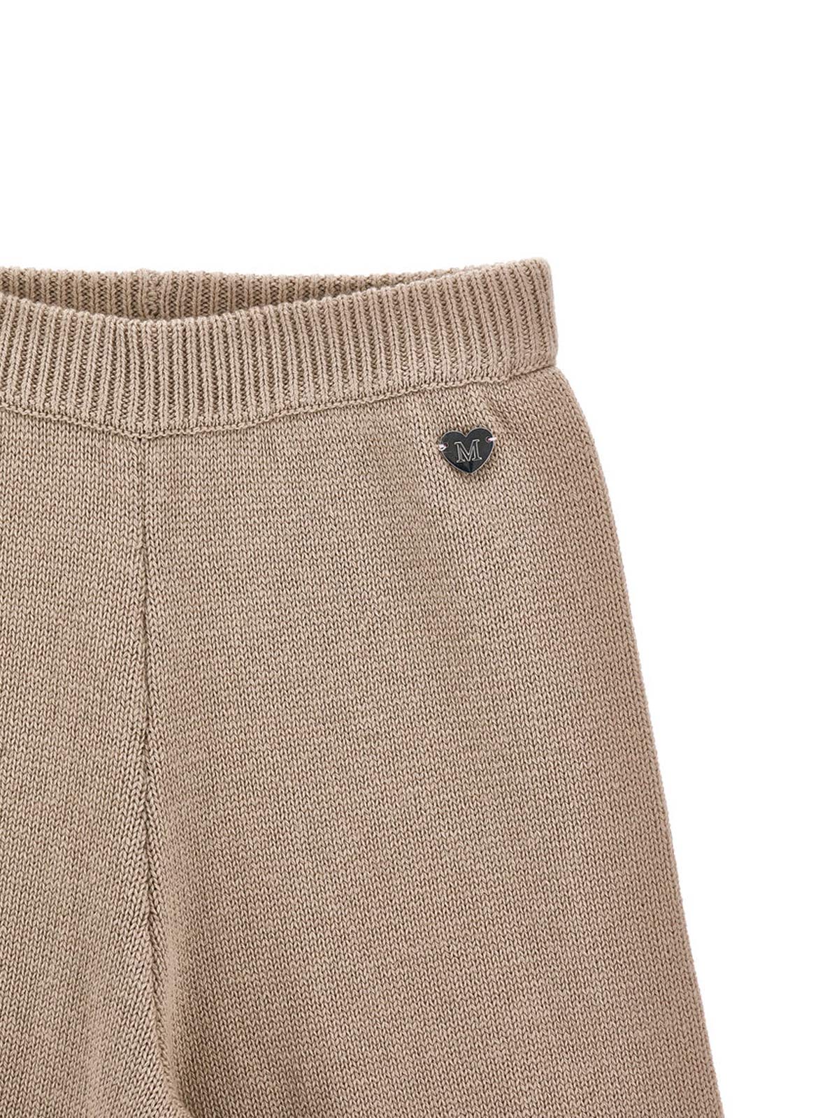 Monnalisa Girl's Elastic Logo Knit Pants-17H409