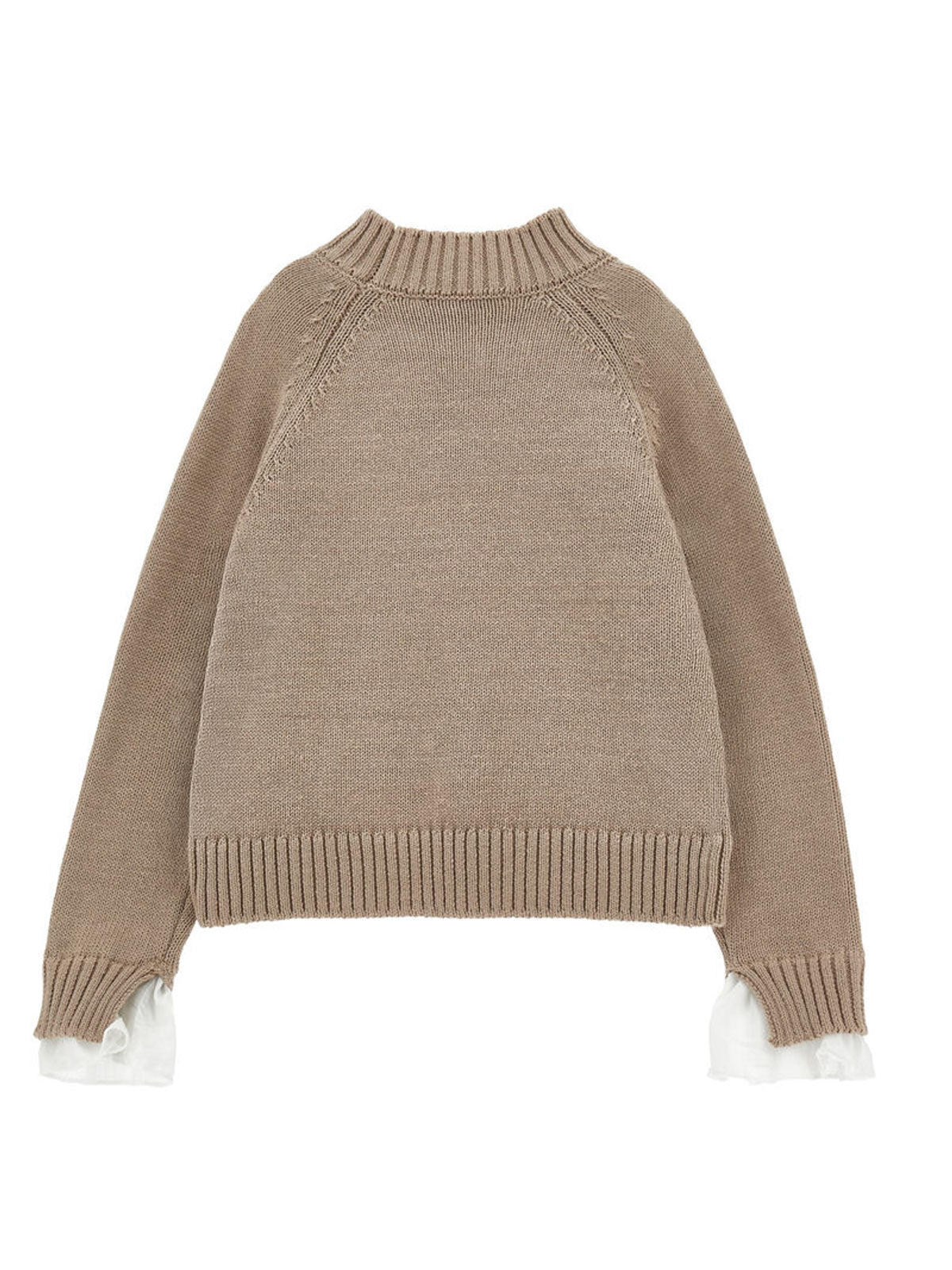 Monnalisa Girl's sweater with ruffle cuffs-17H601