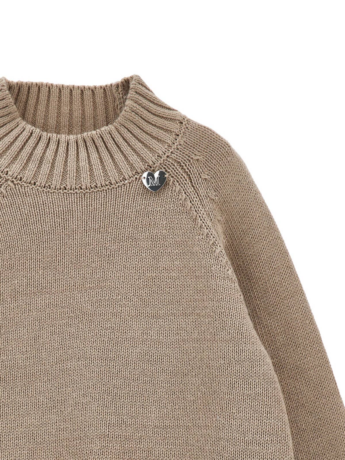 Monnalisa Girl's sweater with ruffle cuffs-17H601