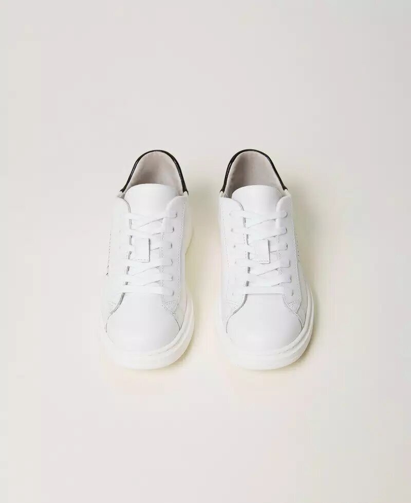 TWINSET Δερμάτινα παπούτσια με κορδόνια-232GCJ070
