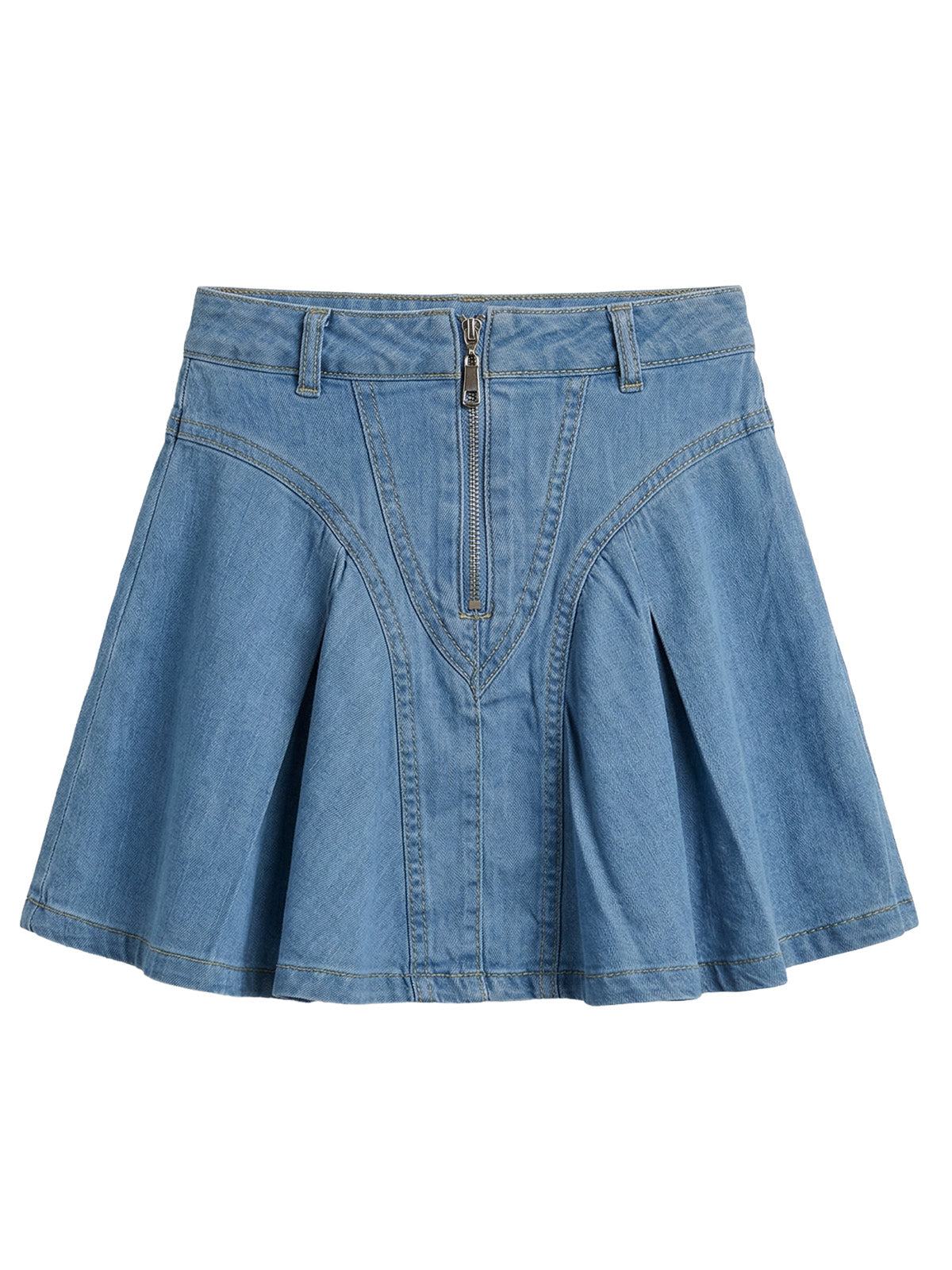 Twinset -Girls' skirt chambray with zipper front