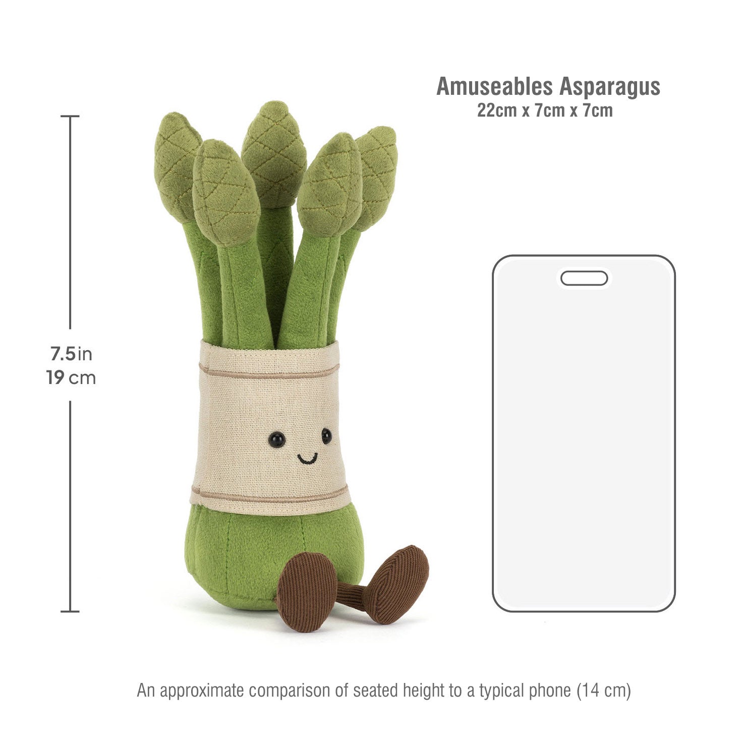 Jellycat soft toy Amuseables Asparagus-A2ASP