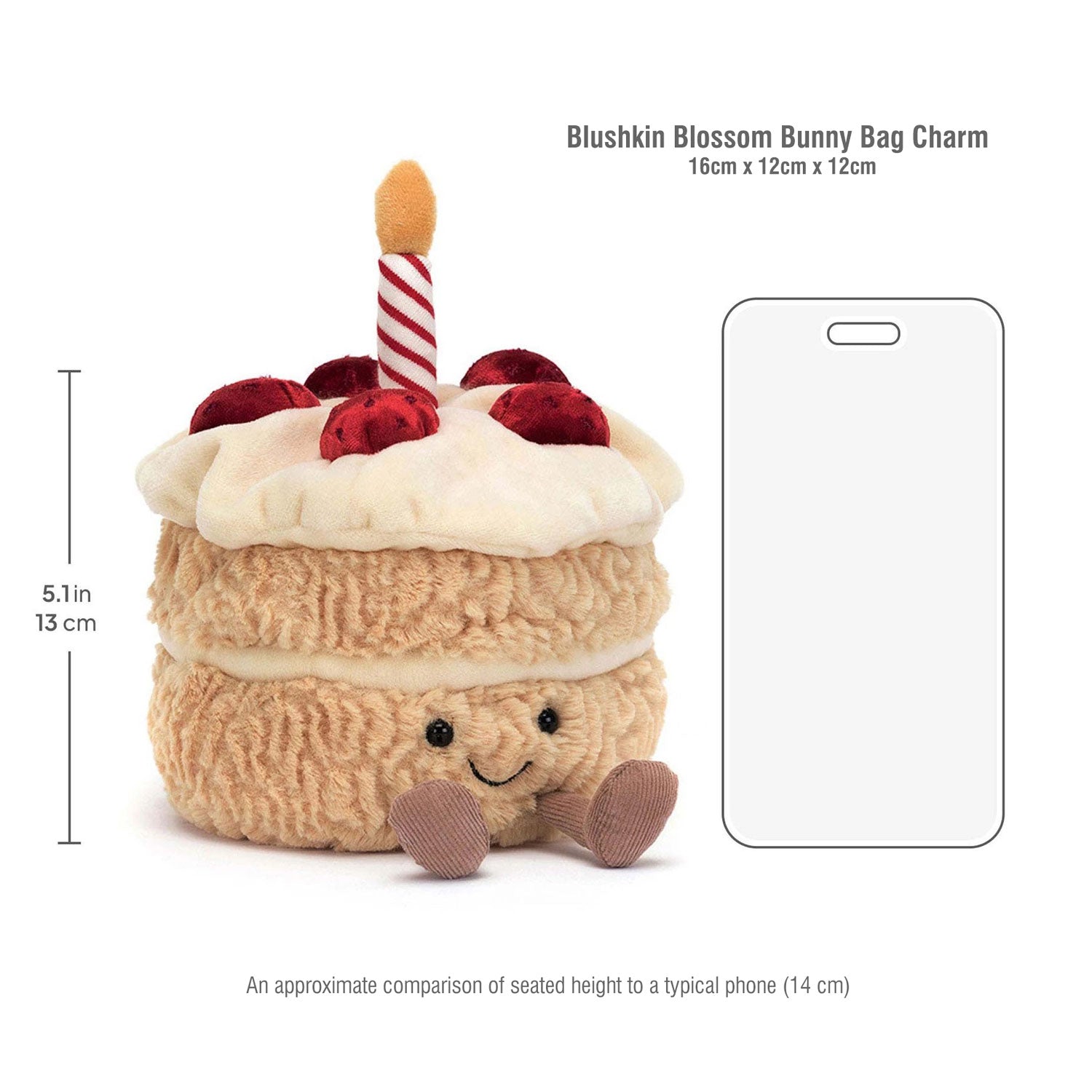 Jellycat soft toy Amuseable Birthday Cake- A2BCN