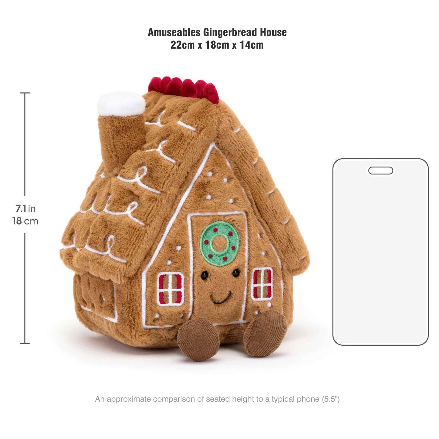 Jellycat soft toy Amuseables Gingerbread House-A2GHO