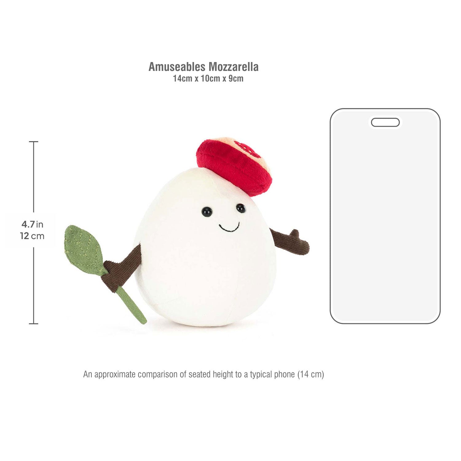 Jellycat soft toy Amuseables Mozzarella-A2MOZZ