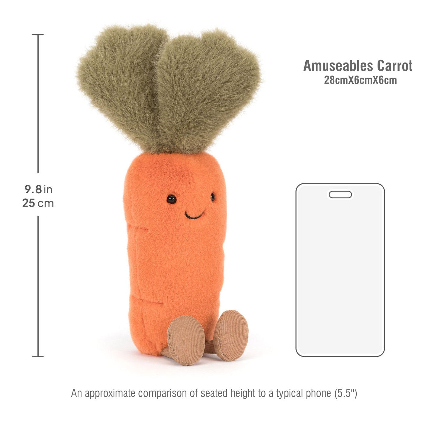 Jellycat soft toy Amuseables Carrot-A4CARR