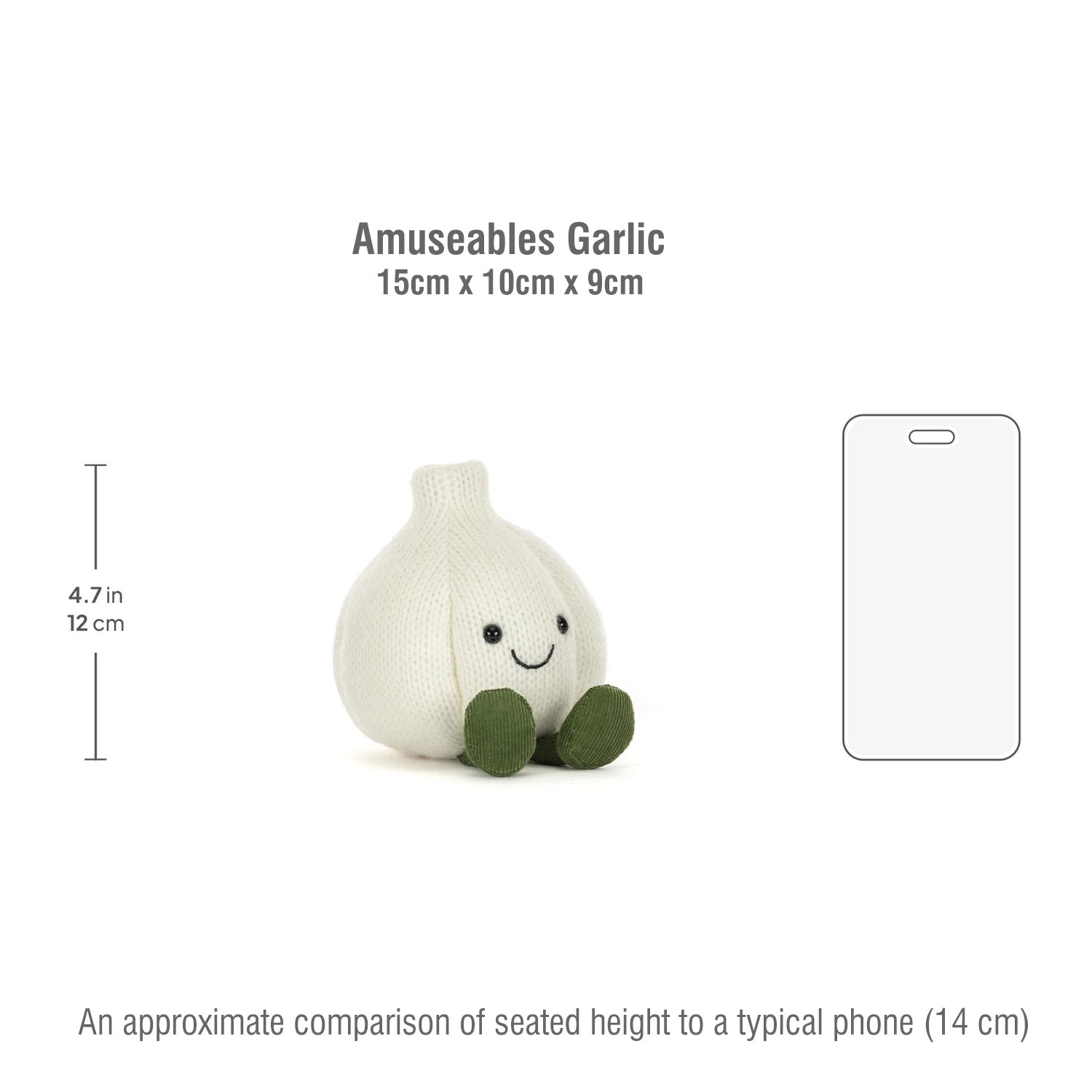 Jellycat soft toy Amuseables Garlic-A4GAR