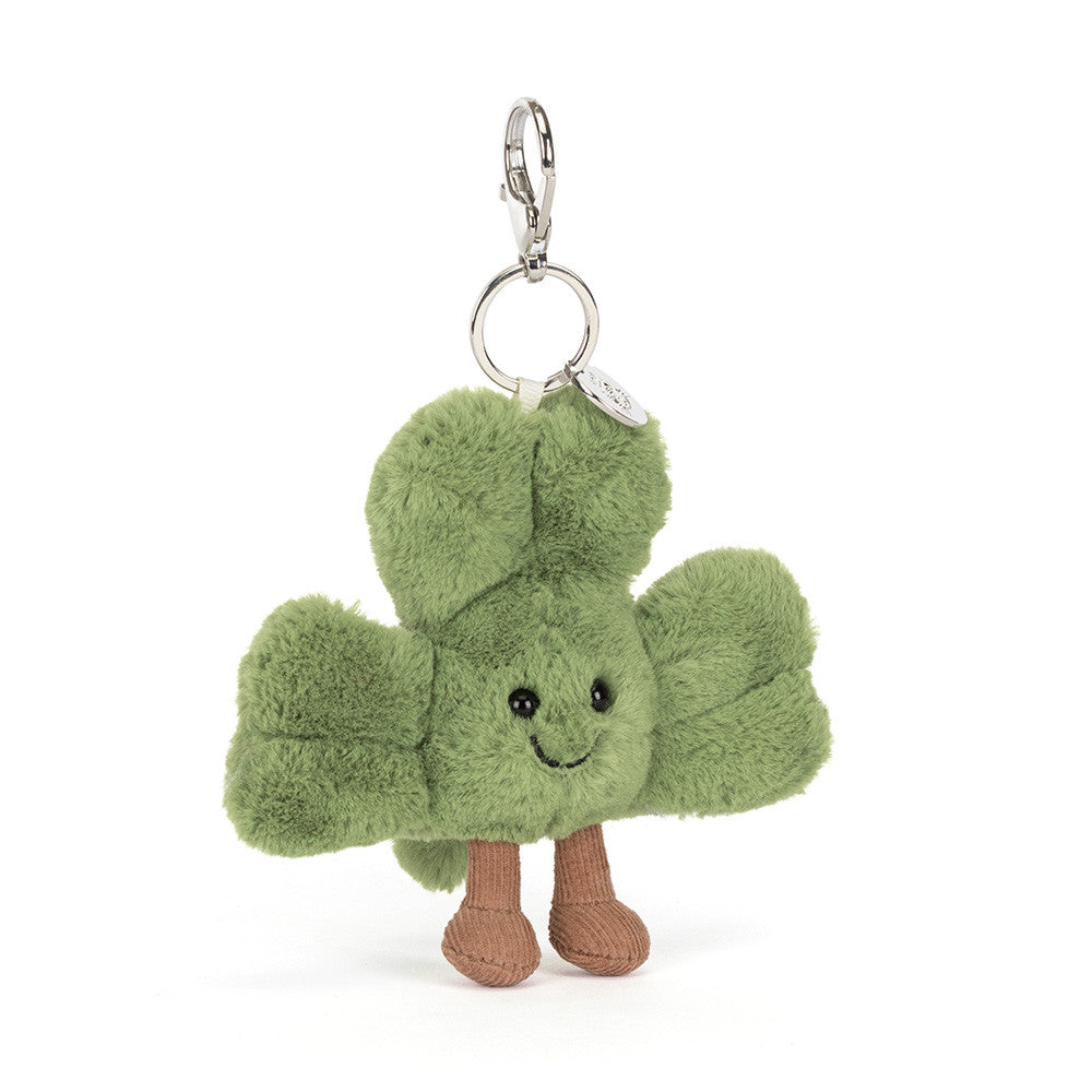 Jellycat soft toy Amuseables Siofra Shamrock Bag Charm-A4SHMBC