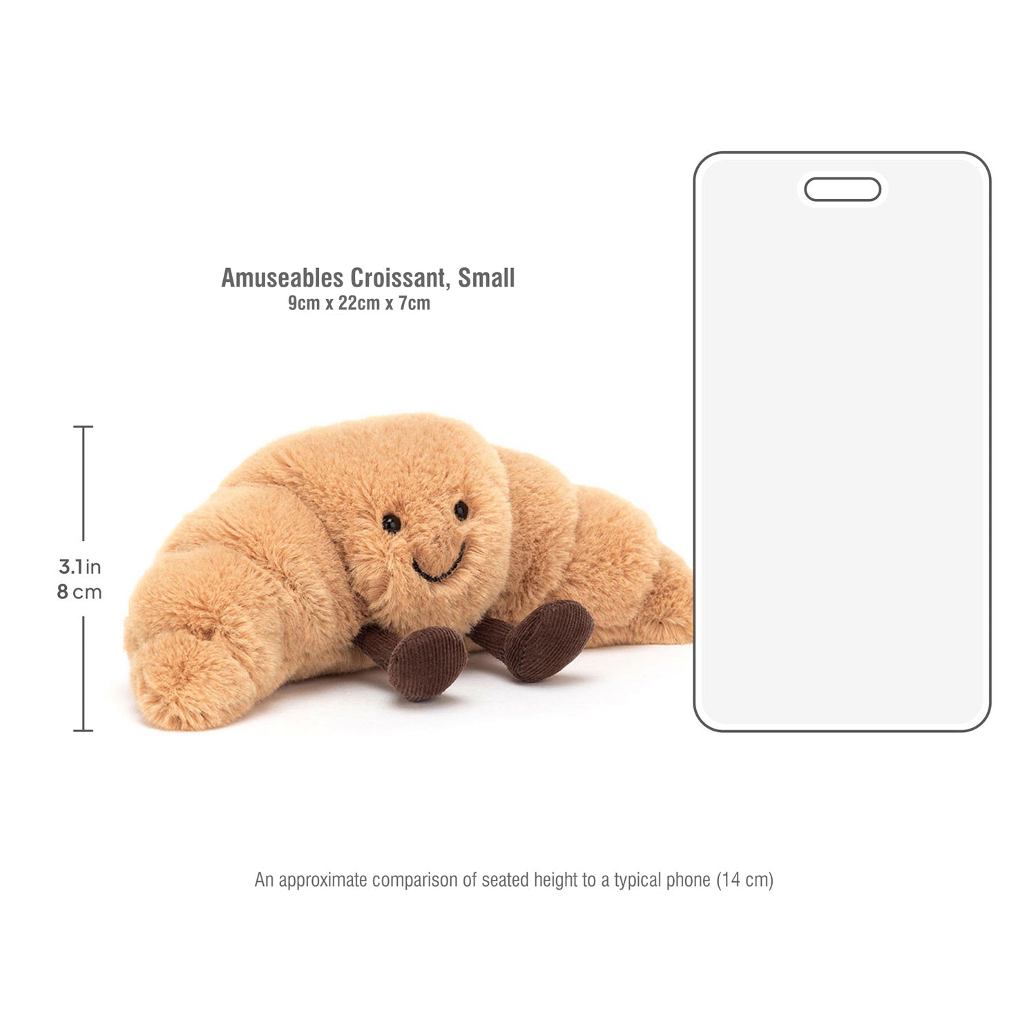 Jellycat soft toy Amuseables Croissant-A6C