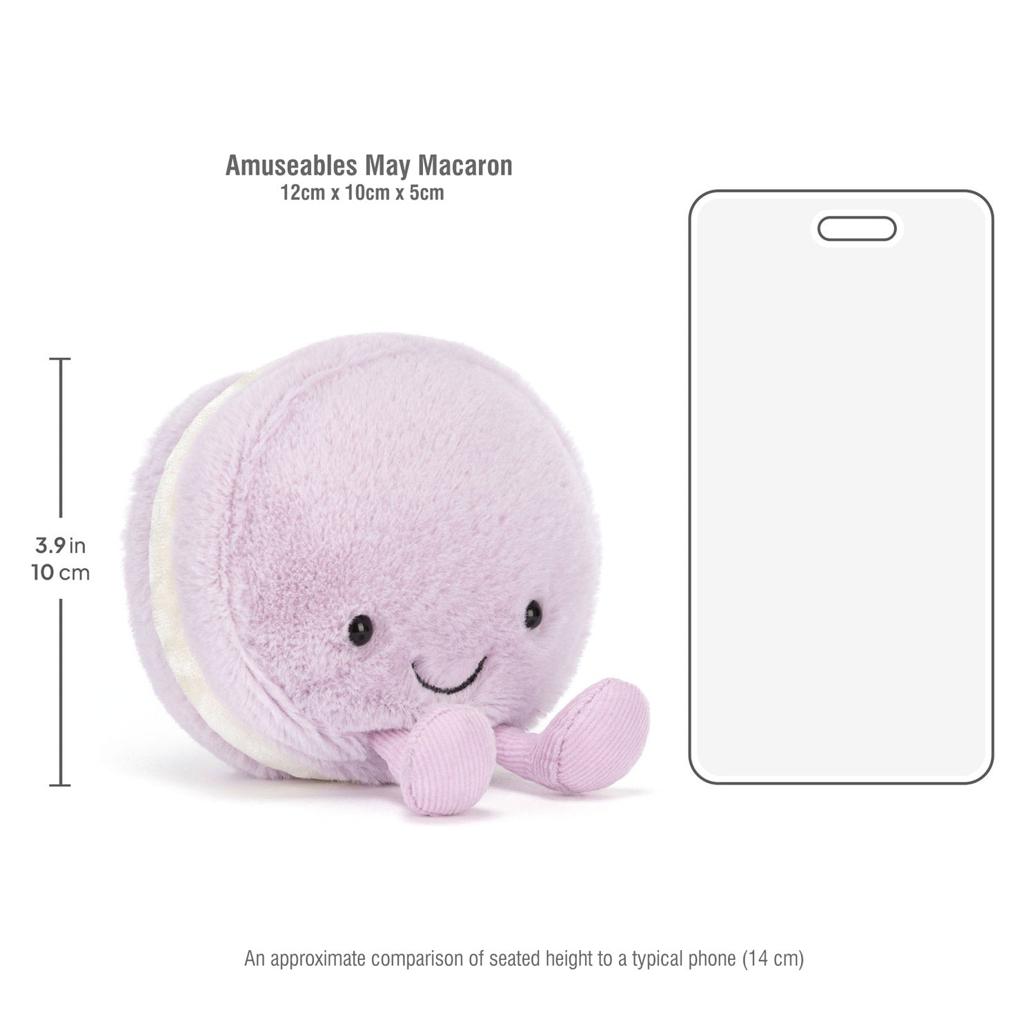 Jellycat soft toy Amuseables May Macaron-A6MACL