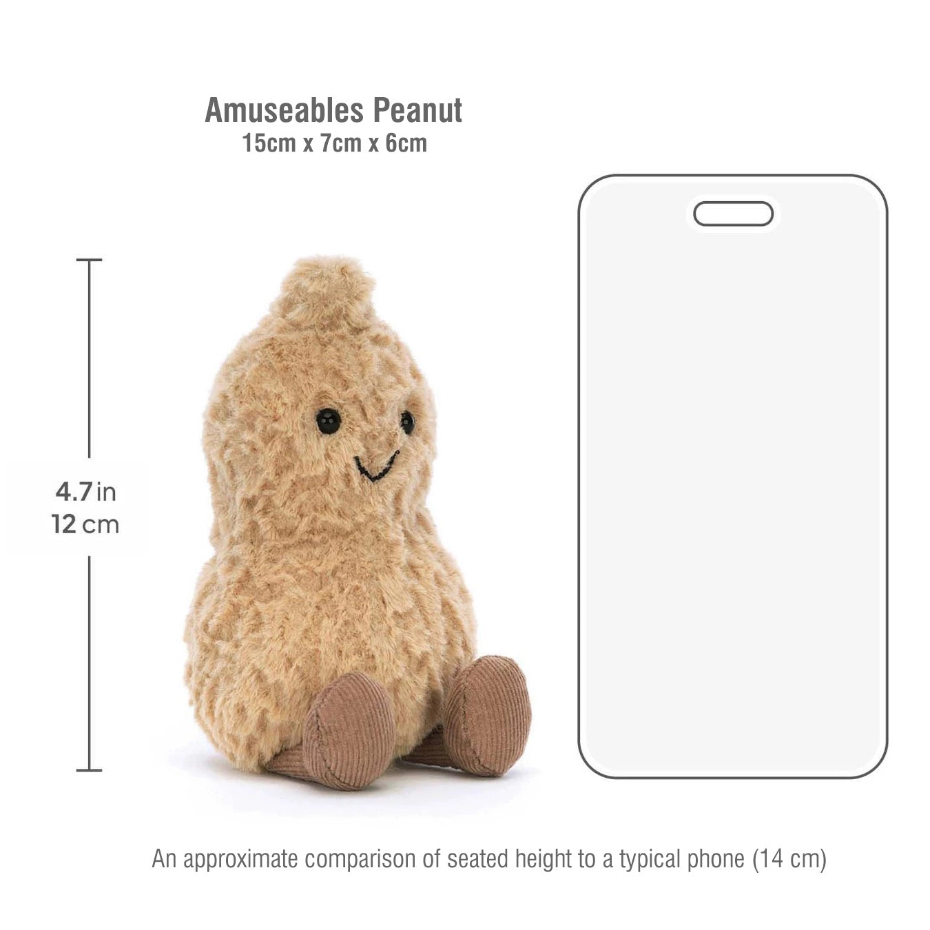 Jellycat Λούτρινο Παιχνίδι Amuseables Peanut
