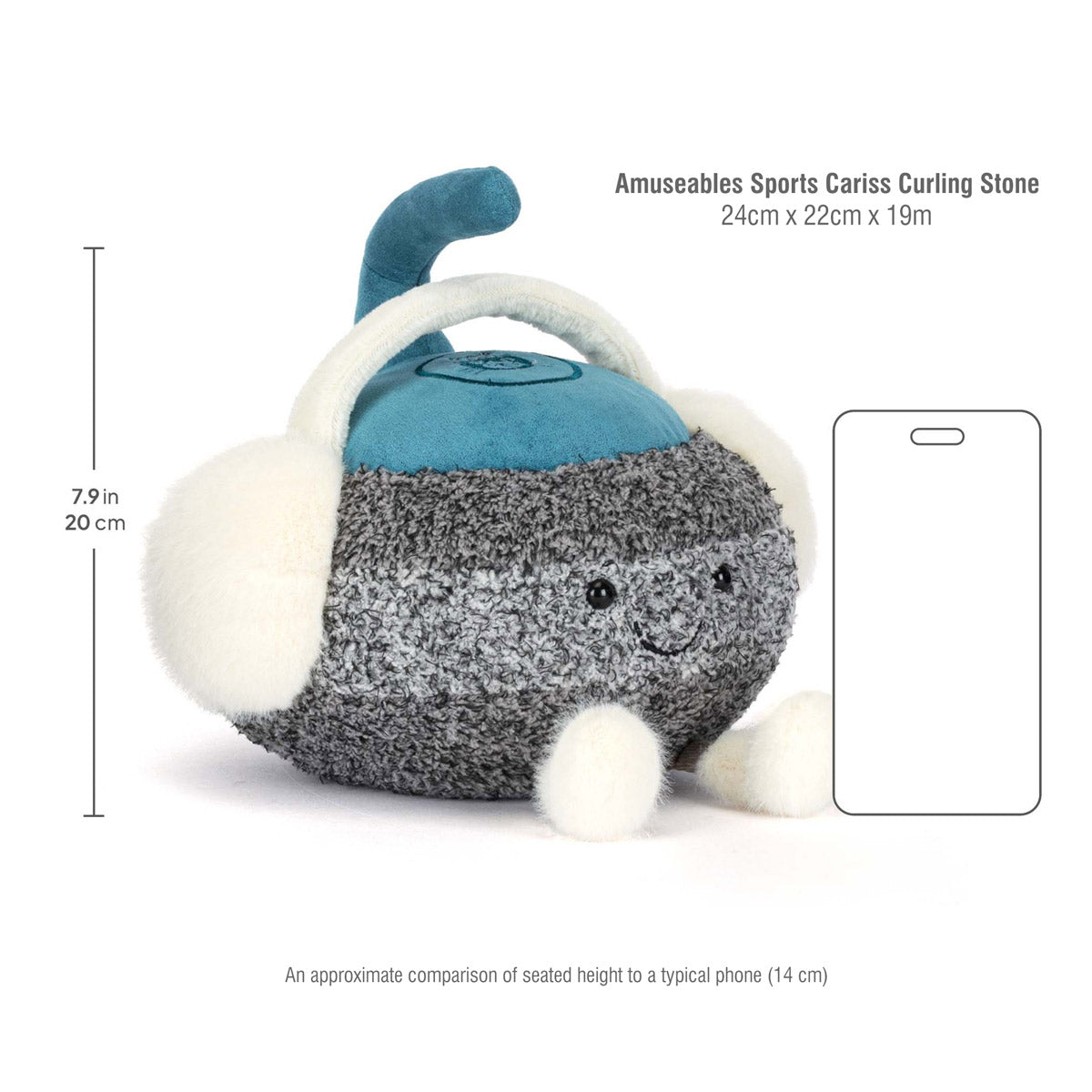 Jellycat soft toy Sports Cariss Curling Stone-AS2CURS