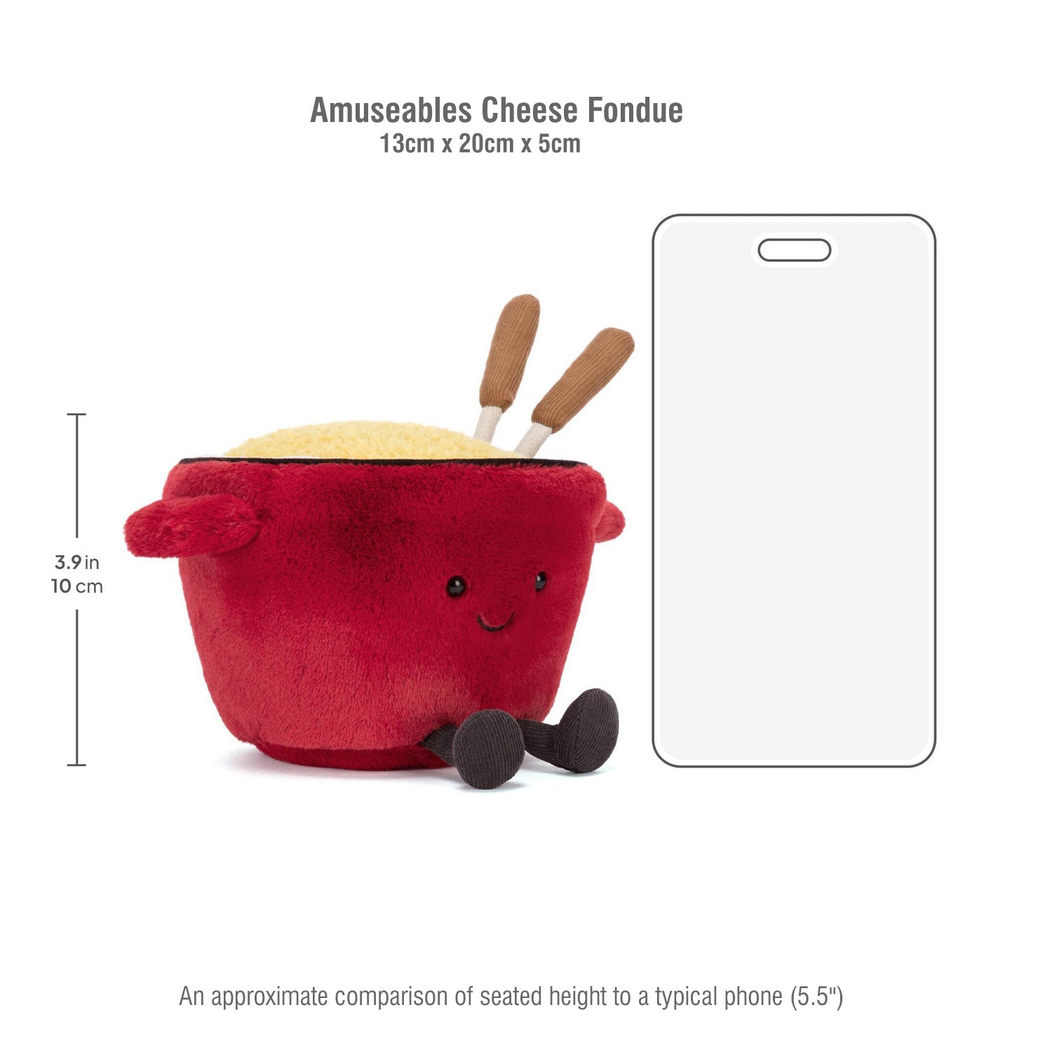 Jellycat Λούτρινο Παιχνίδι Amuseables Cheese