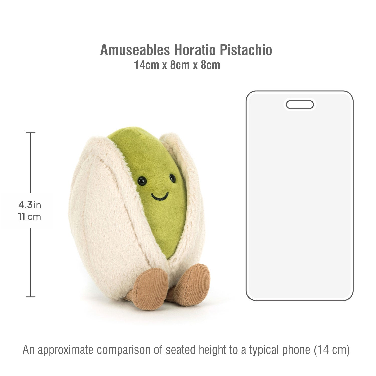 Jellycat Λούτρινο Amuseables Horatio Pistachio