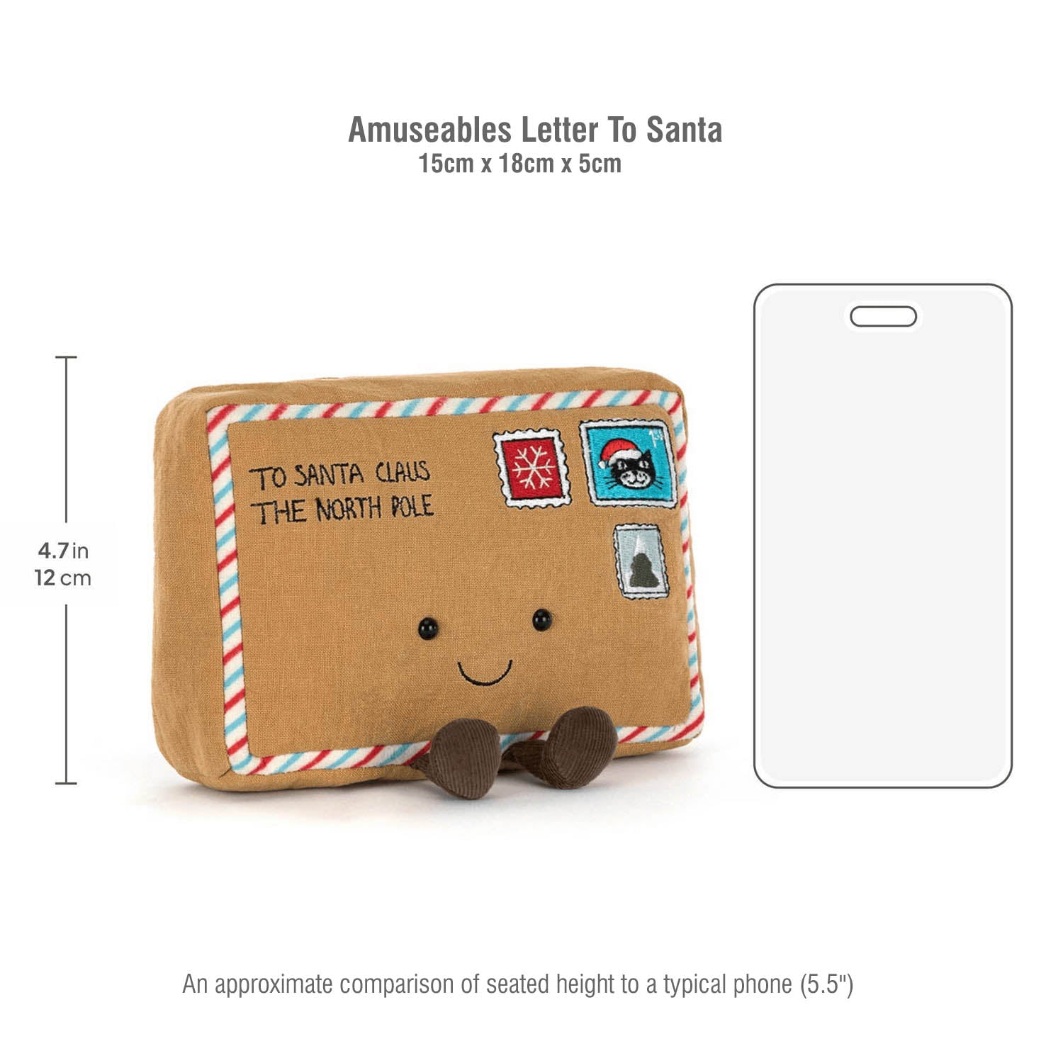 Jellycat soft toy Amuseables Letter To Santa-A4LTS