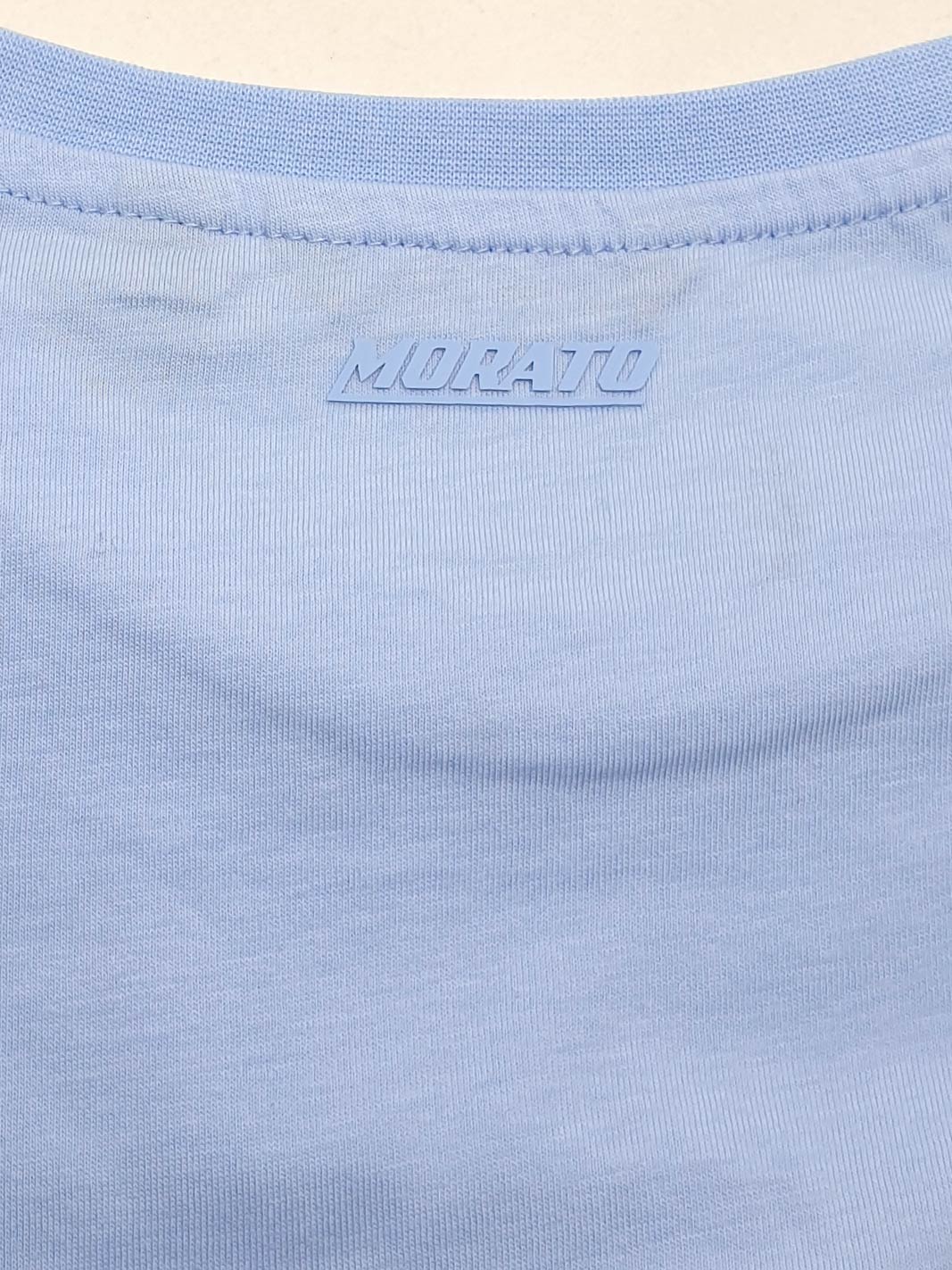 Antony Morato cotton t-shirt with shark print-light blue