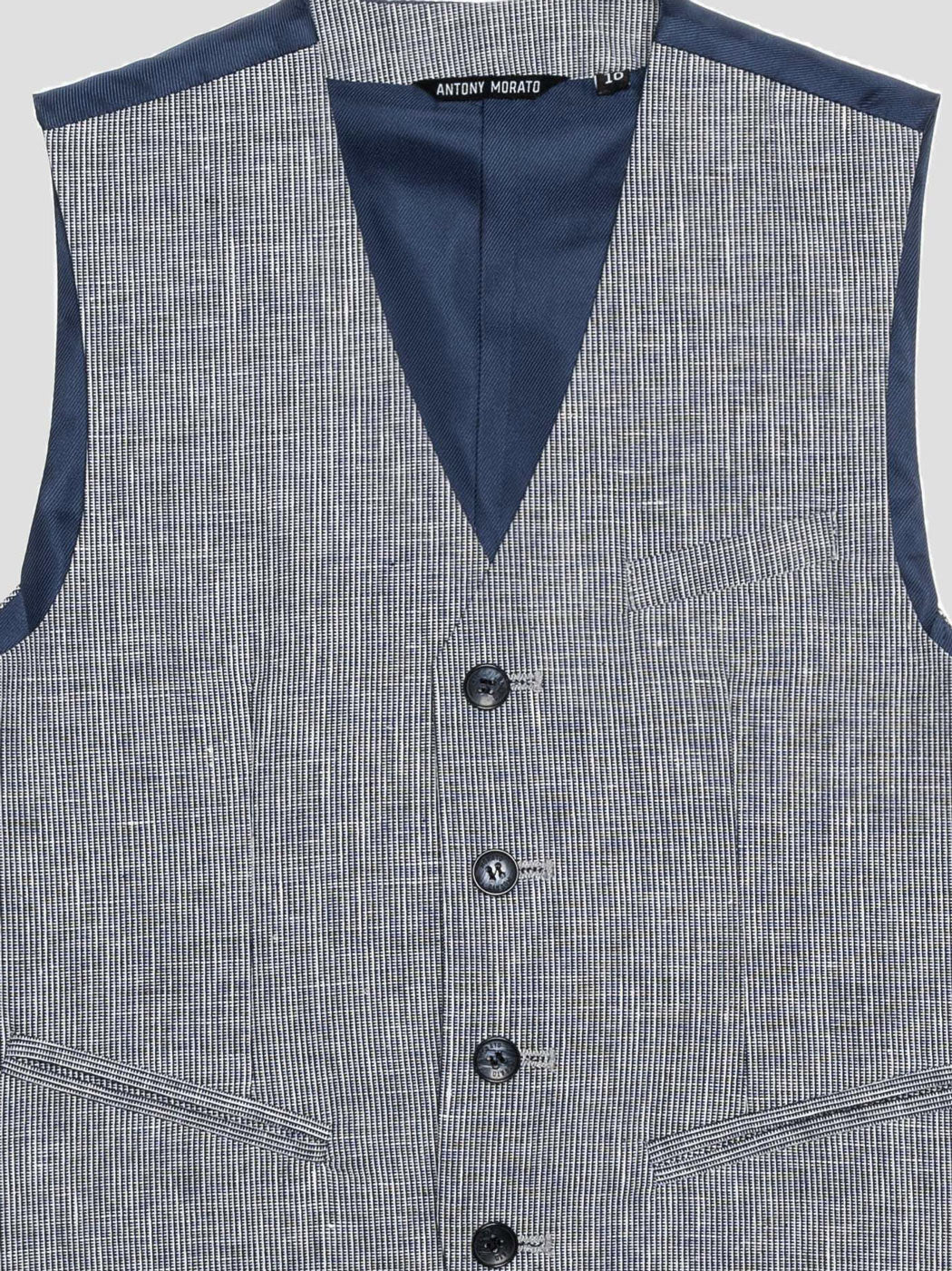 Antony Morato boys' vest in structured cotton linen