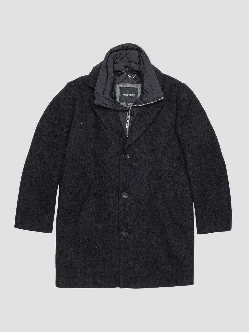 ANTONY MORATO Black Wool Coat- jacket for boy - MKCO00262