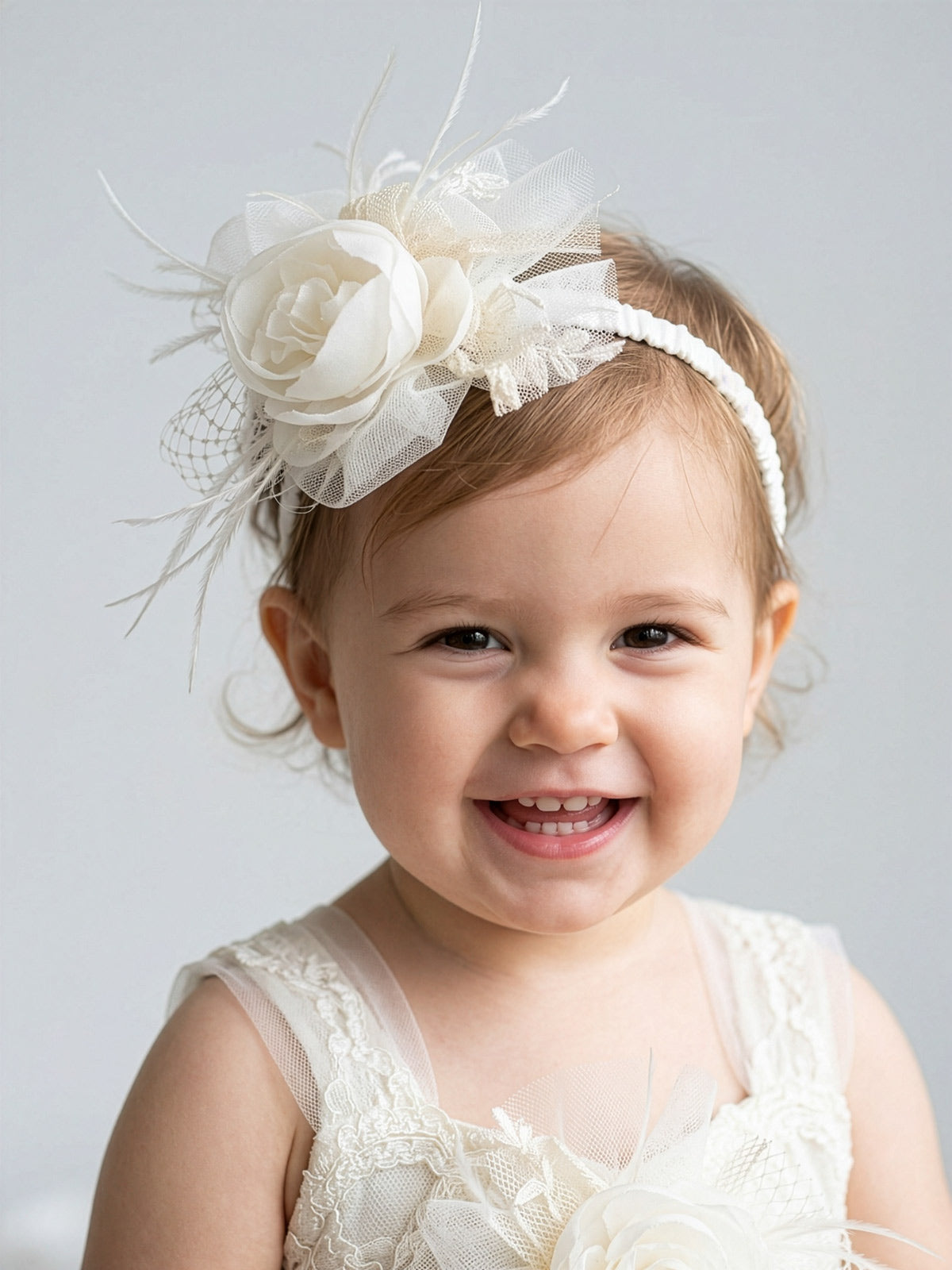 Girl's Hair ribbon with flower-ARLETTE