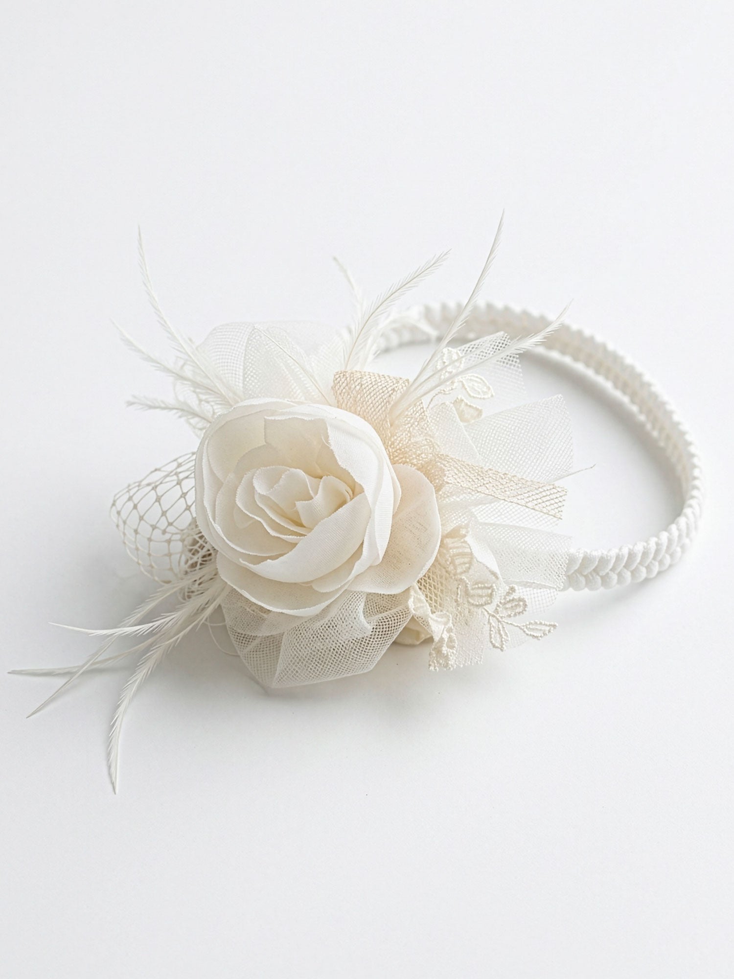 Girl's Hair ribbon with flower-ARLETTE