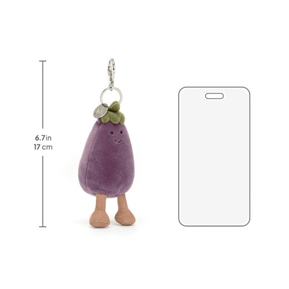 Jellycat Λούτρινο Μπρελόκ τσάντας Vivacious Aubergine