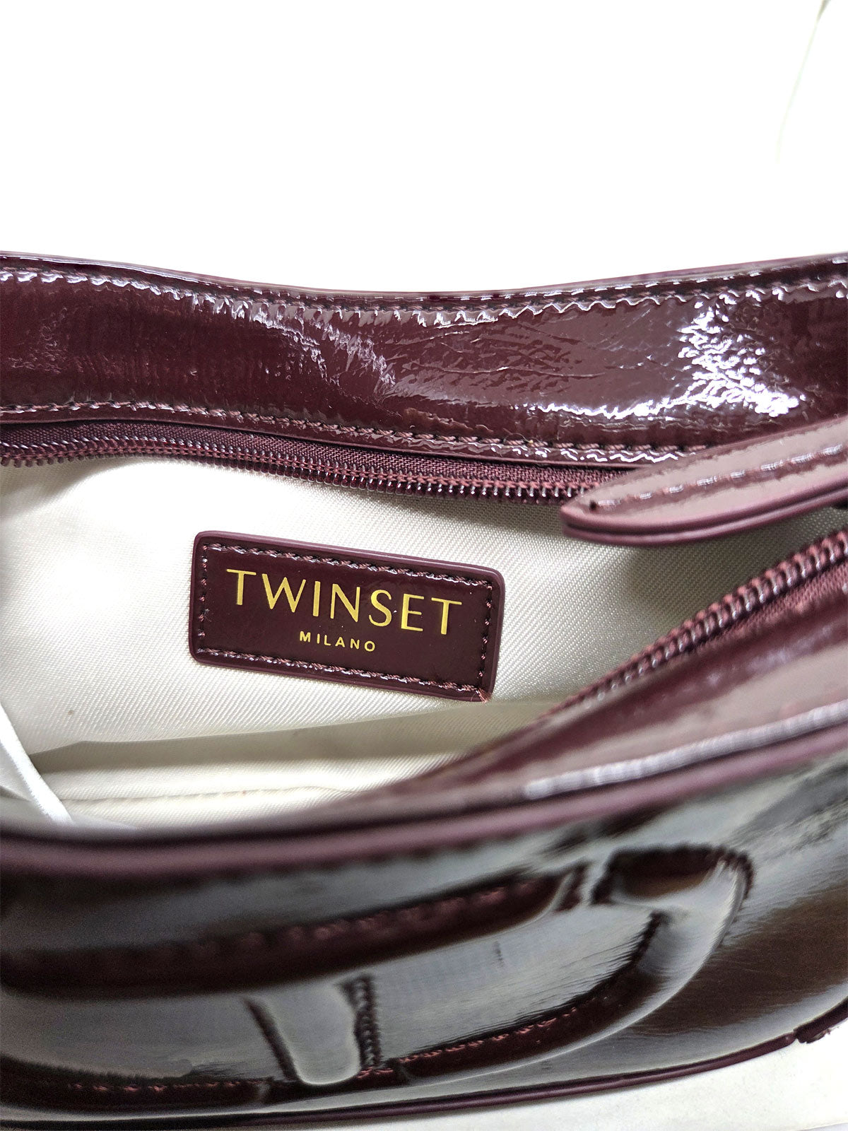 Twinset Girl's Faux leather shoulder bag-Burgund