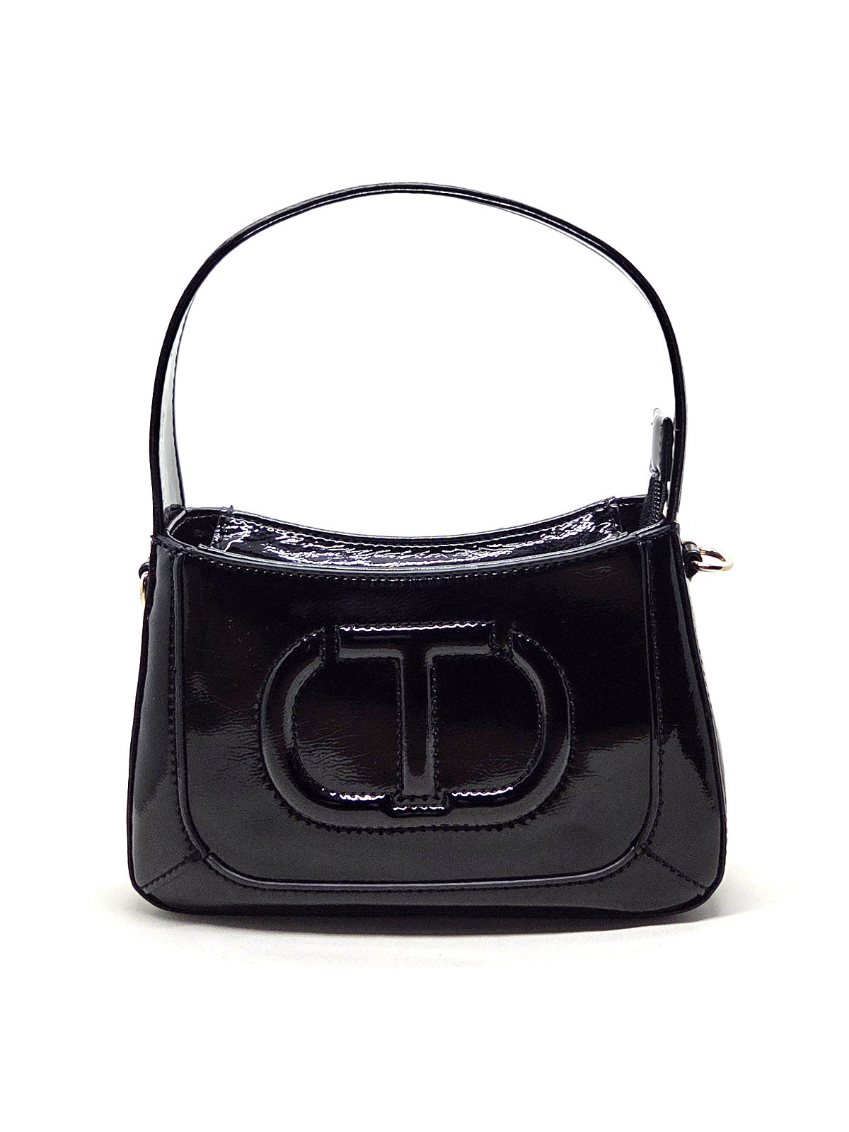 Twinset Τσάντα ώμου για κορίτσια από τεχνητό δέρμα - Μαύρο