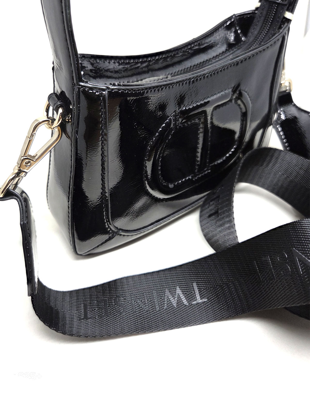 Twinset Τσάντα ώμου για κορίτσια από τεχνητό δέρμα - Μαύρο