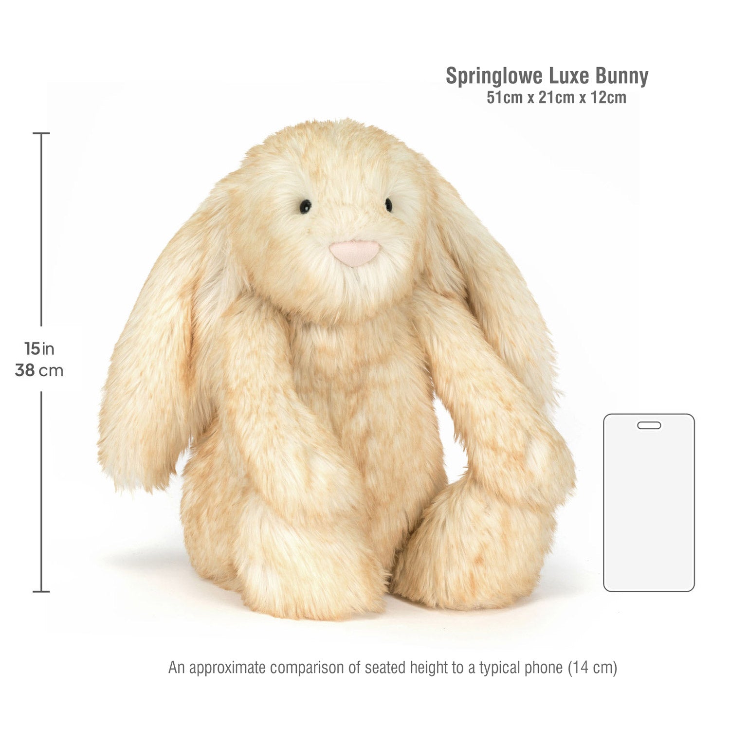 Jellycat Λούτρινο Παιχνίδι Springlowe Luxe Bunny Big