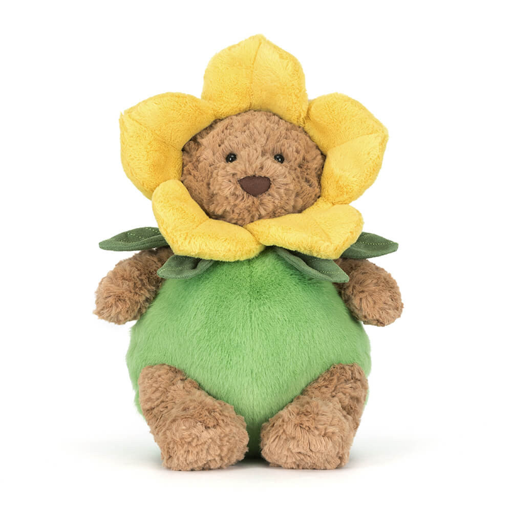 Jellycat soft toy Bartholomew Bear Daffodil Outfit-BARM2FL