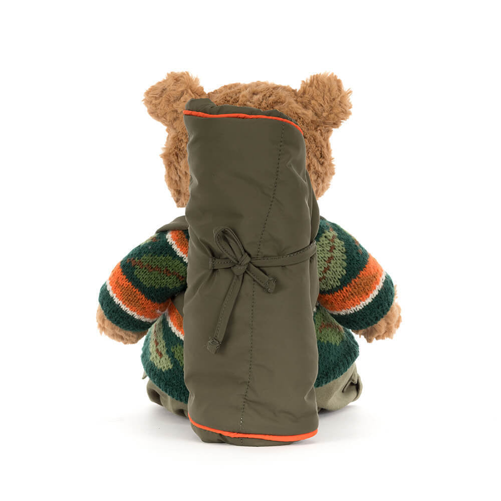 Jellycat soft toy Bartholomew Bear Hiking Outfit-BARM2OD