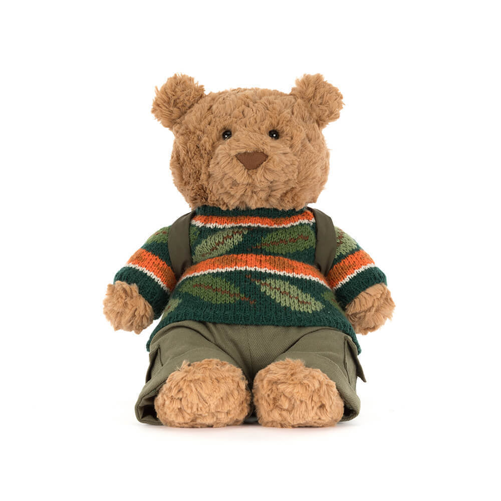 Jellycat soft toy Bartholomew Bear Hiking Outfit-BARM2OD