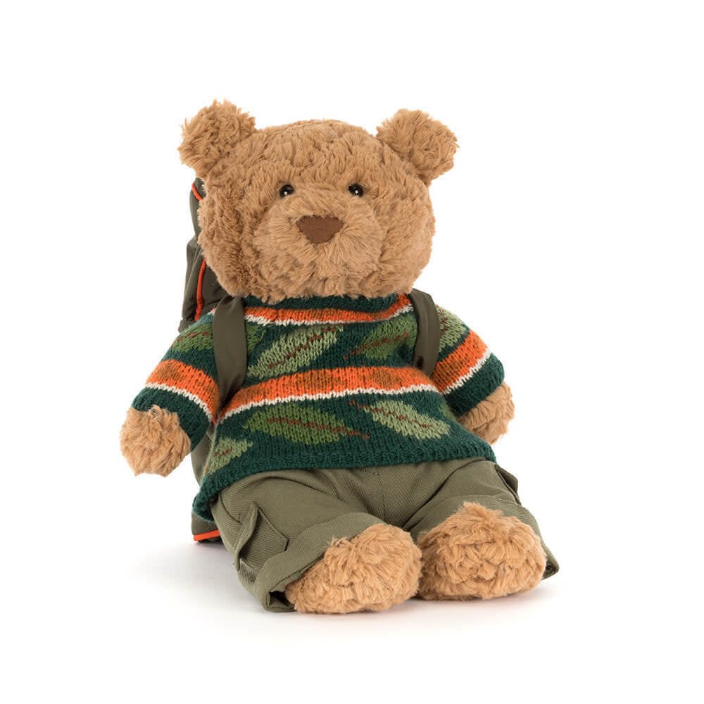 Jellycat soft toy Bartholomew Bear Hiking Outfit-BARM2OD
