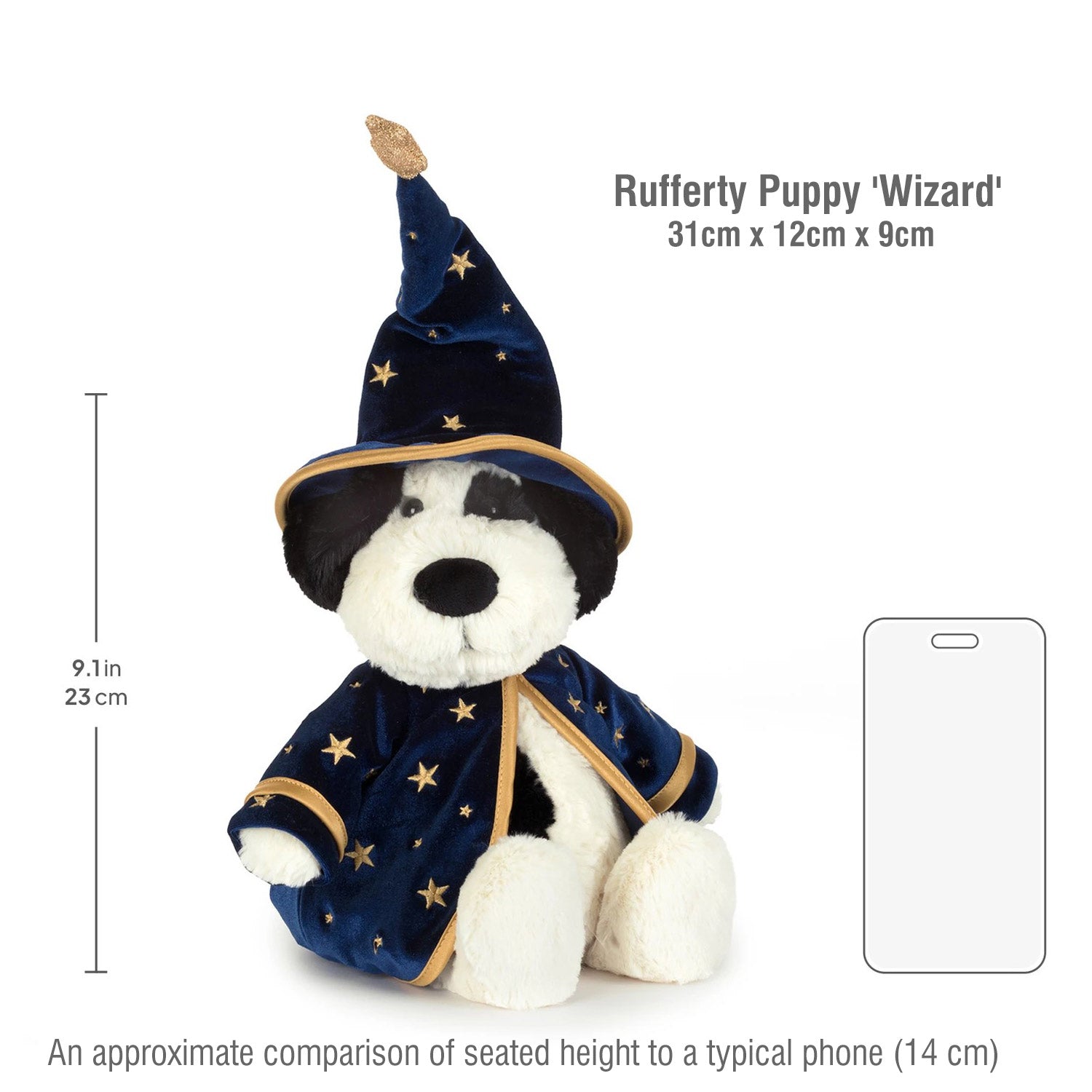 Jellycat soft toy Rufferty Puppy 'Wizard'-BAS3BCPW