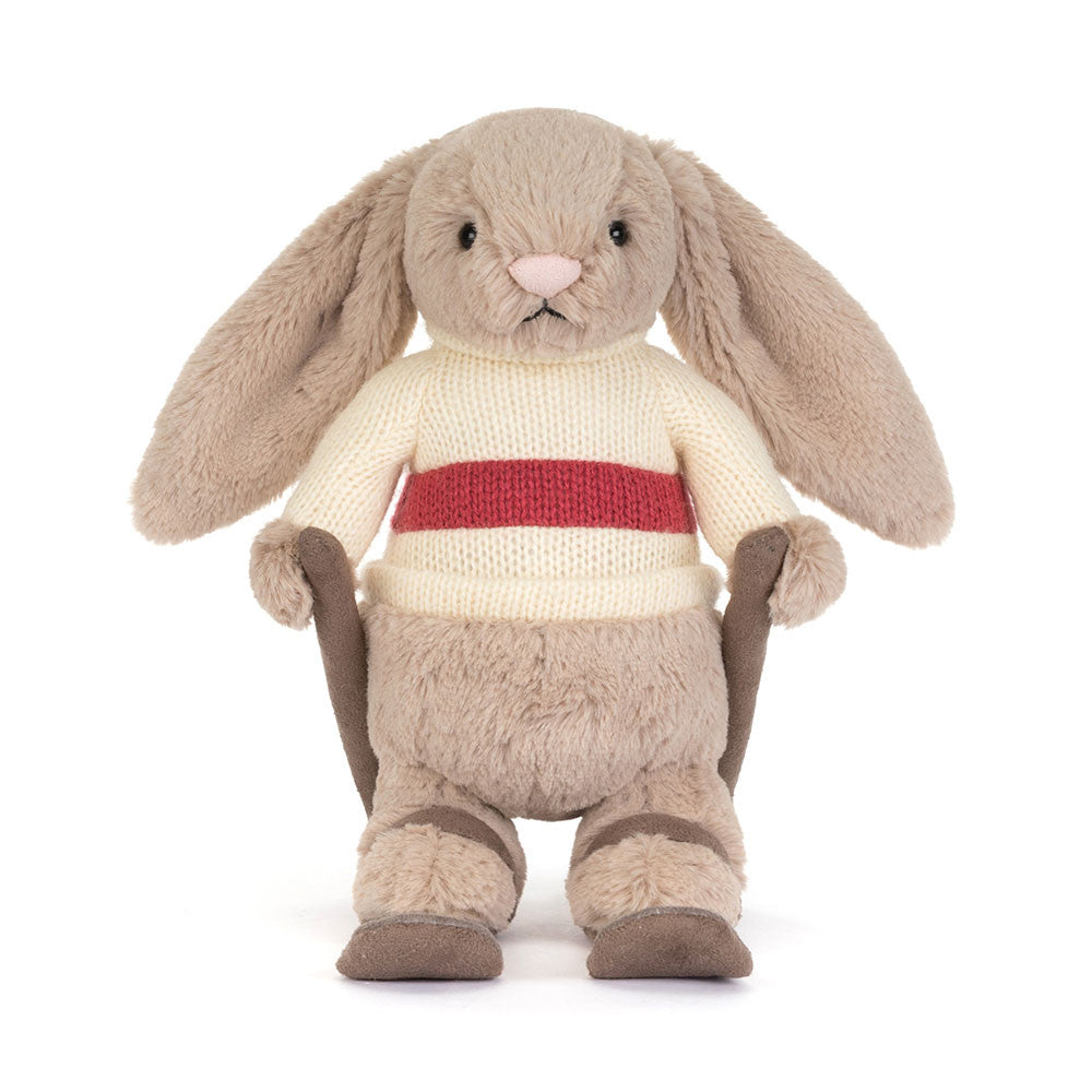 Jellycat soft toy Bashful Bunny Gold Medal Ski Outfit-BAS3BSK