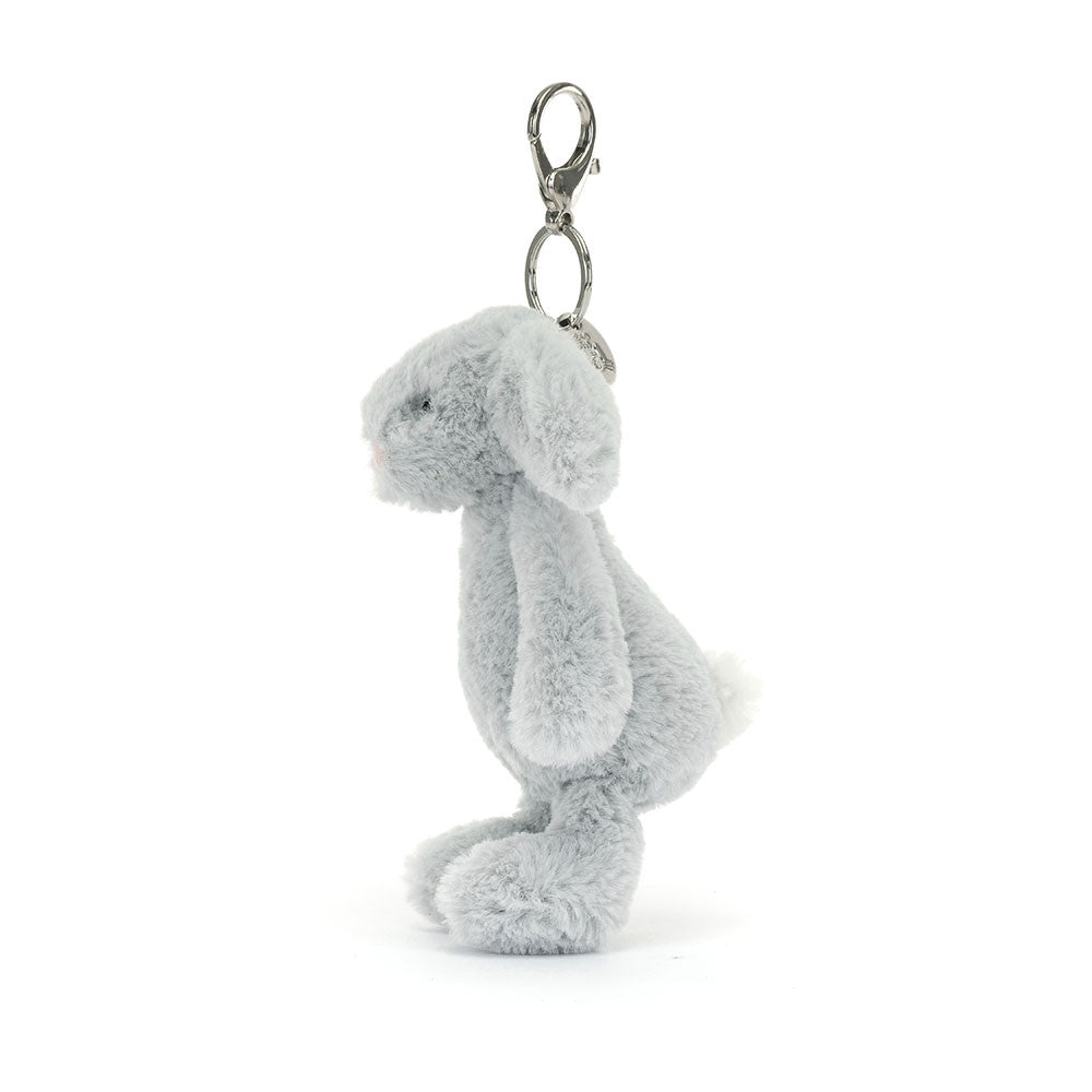 Jellycat Bashful Silver Bunny Bag Charm-BAS4BOBC
