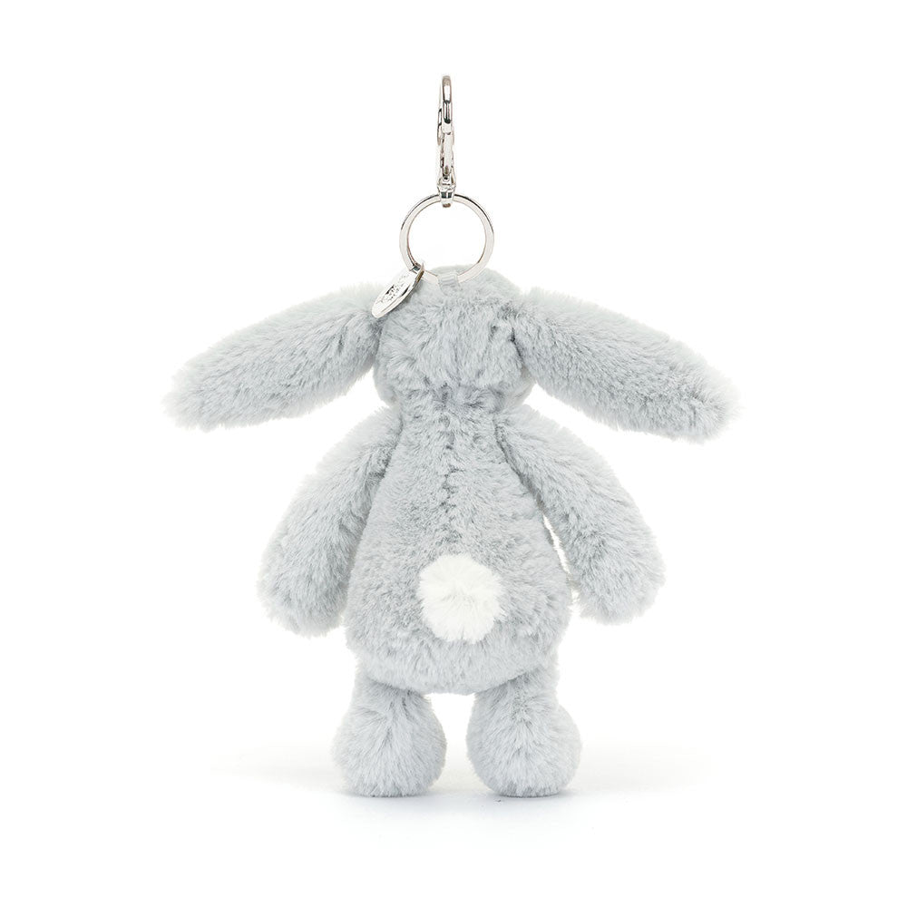 Jellycat Bashful Silver Bunny Bag Charm-BAS4BOBC