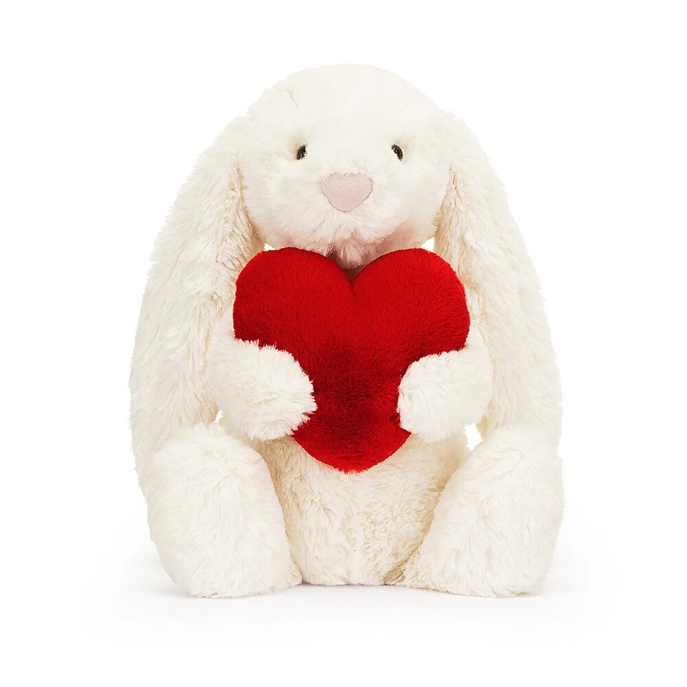 Jellycat soft toy  Bashful Red Love Heart Bunny Original