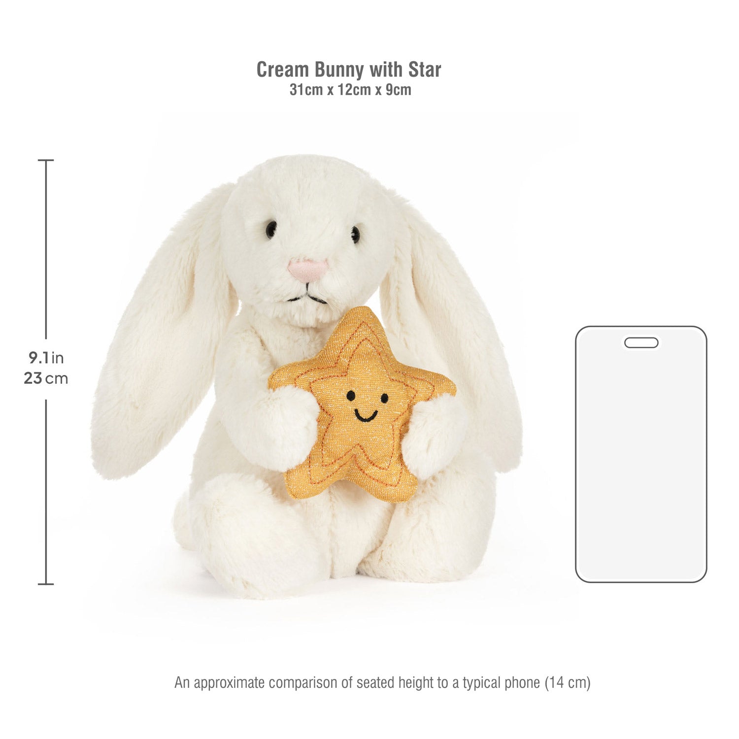 Jellycat soft toy Bartholomew Bear Junior-BARM6BO