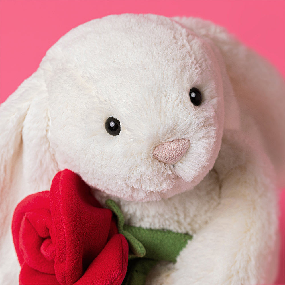 Jellycat Λούτρινο Παιχνίδι Cream Bunny with Rose
