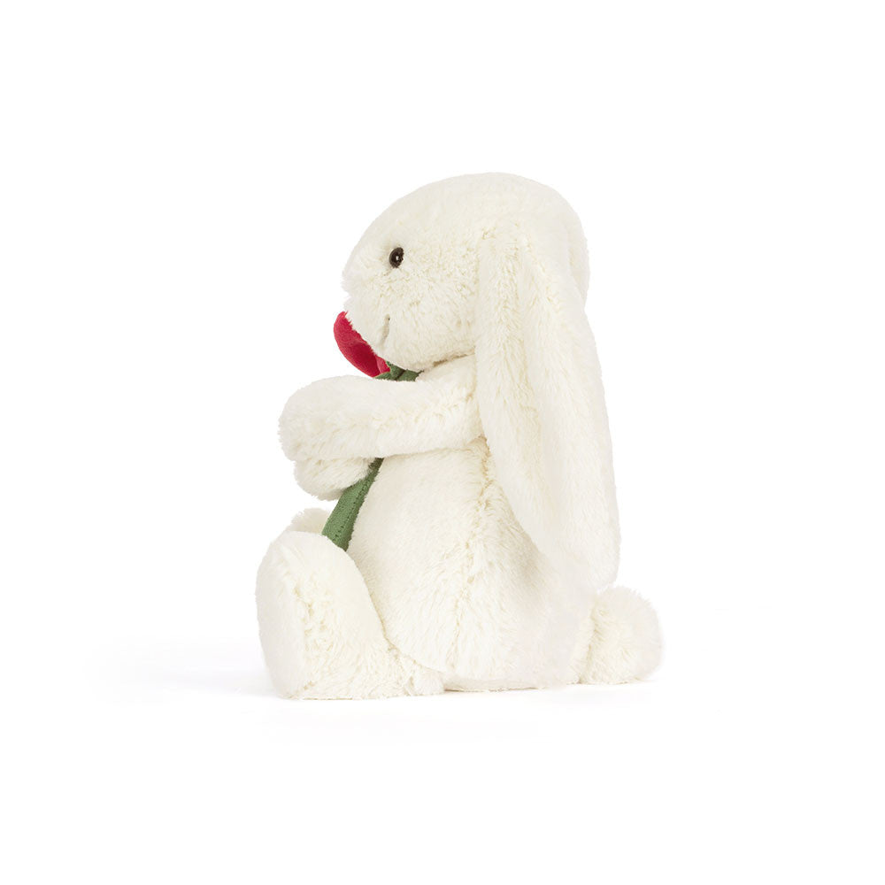 Jellycat Λούτρινο Παιχνίδι Cream Bunny with Rose