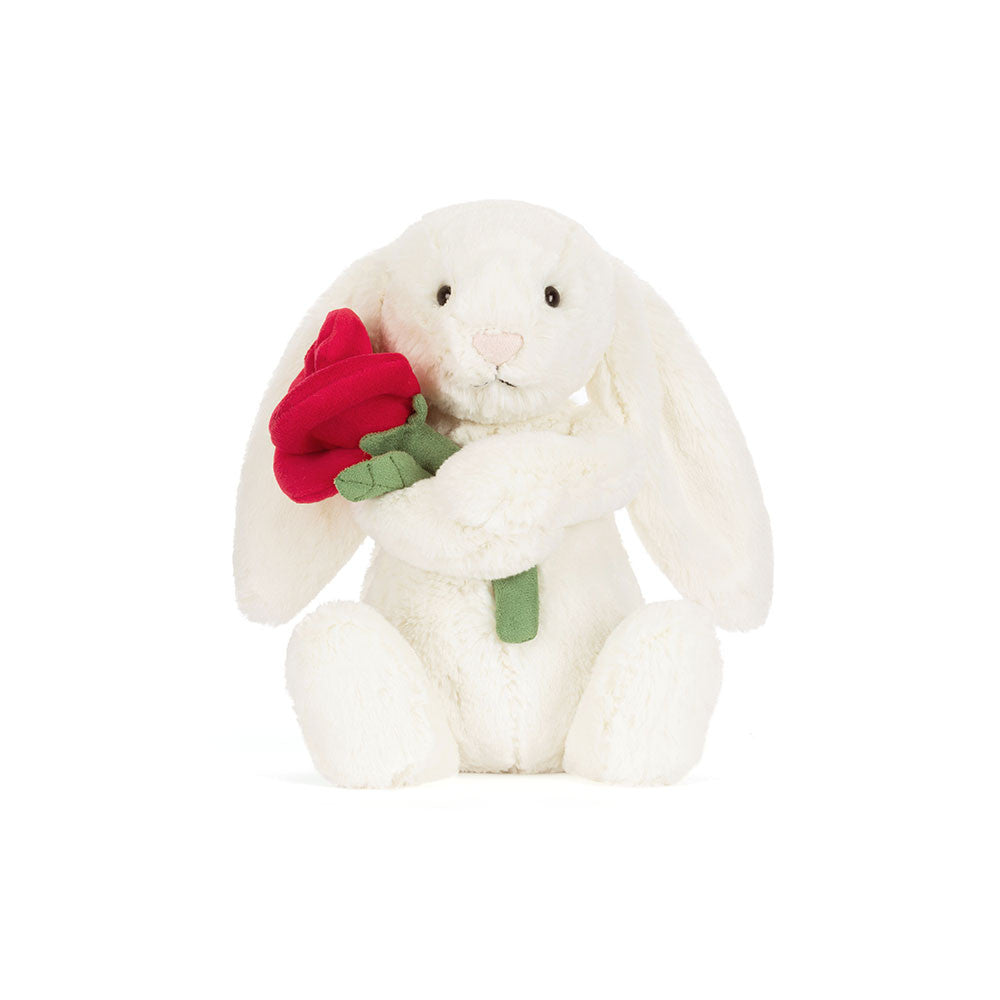 Jellycat Λούτρινο Παιχνίδι Cream Bunny with Rose