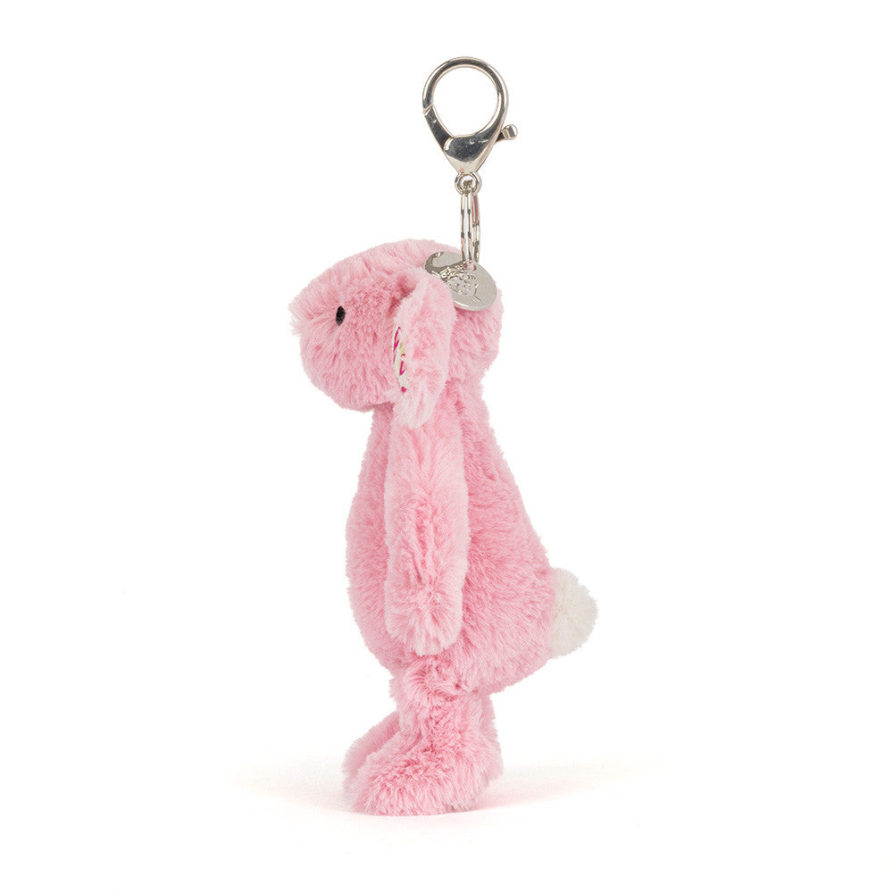 Jellycat soft toy Blushkin Blossom Bunny Bag Charm-BP4ROSE