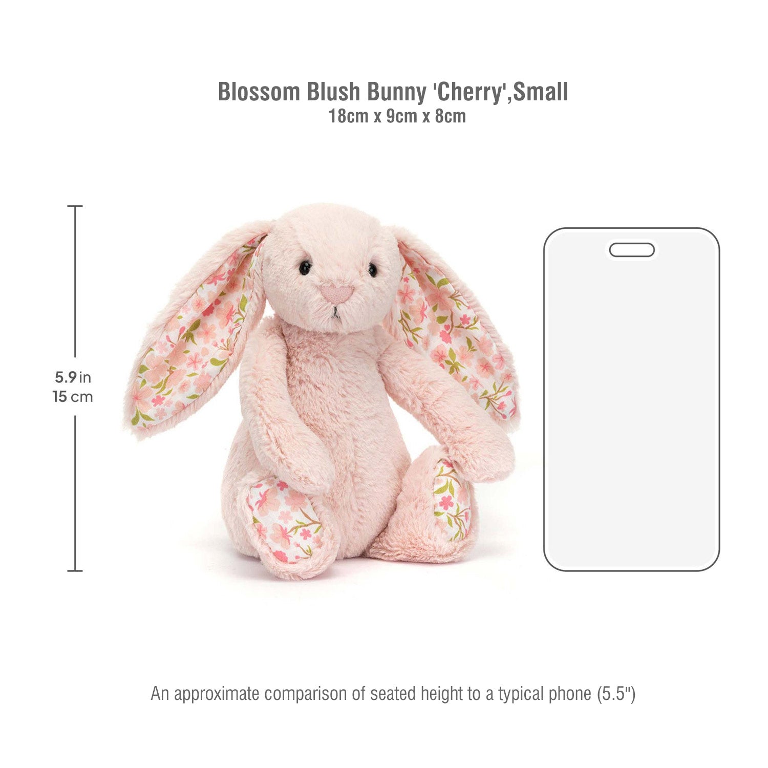 Jellycat Λούτρινο Παιχνίδι Blush Bunny 'Cherry' Little
