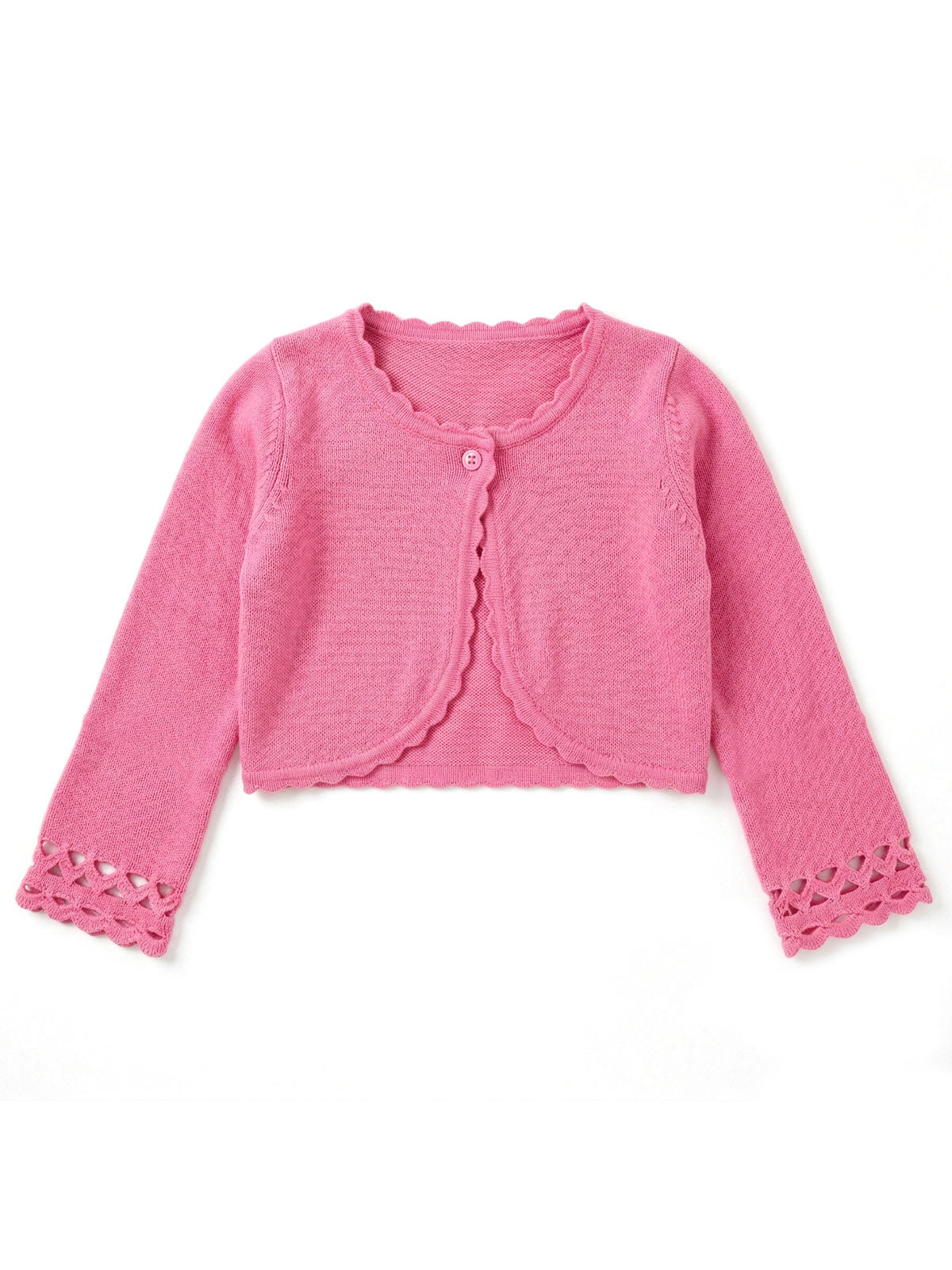Twinset Girls' Knitted Cardigan with scalloped trim